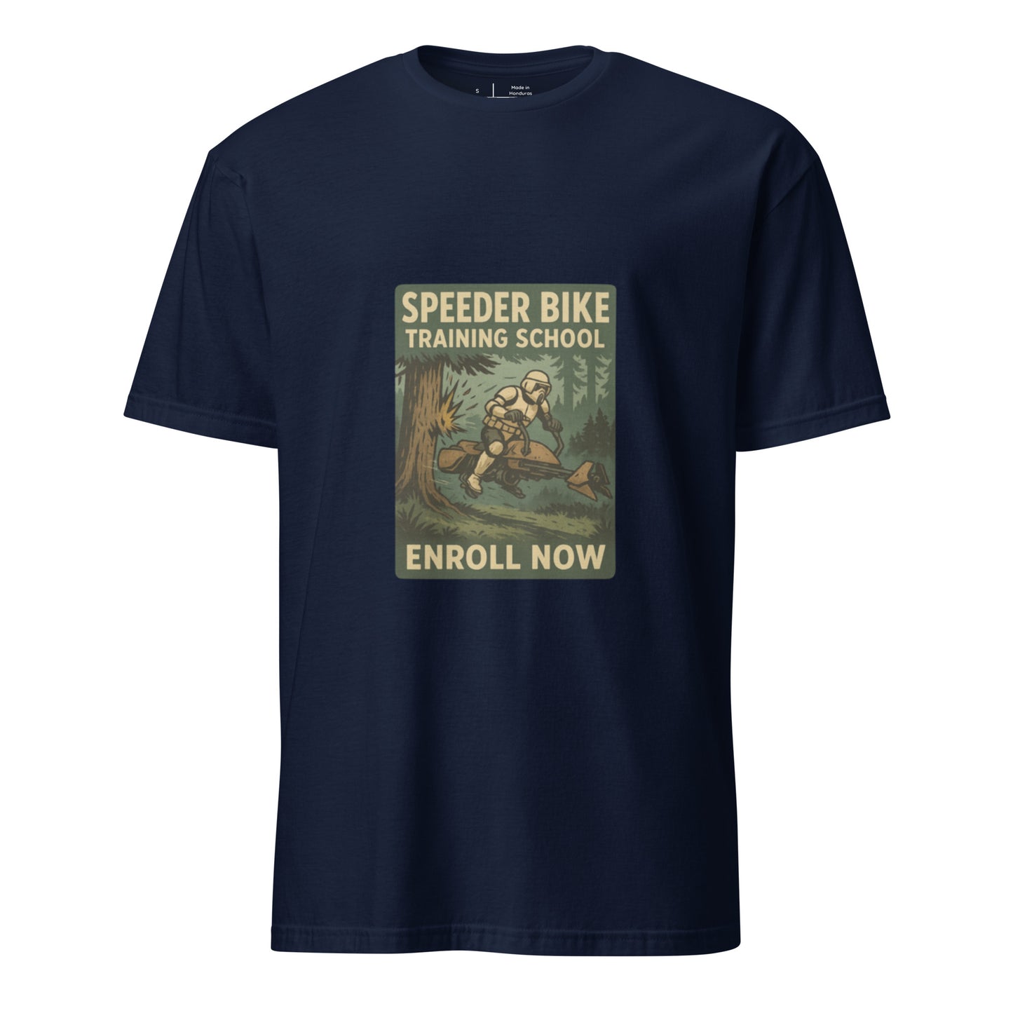 Speeder Training School – Ride Like A Pro - Short-Sleeve Unisex T-Shirt - Graphic Tee - Navy - Front