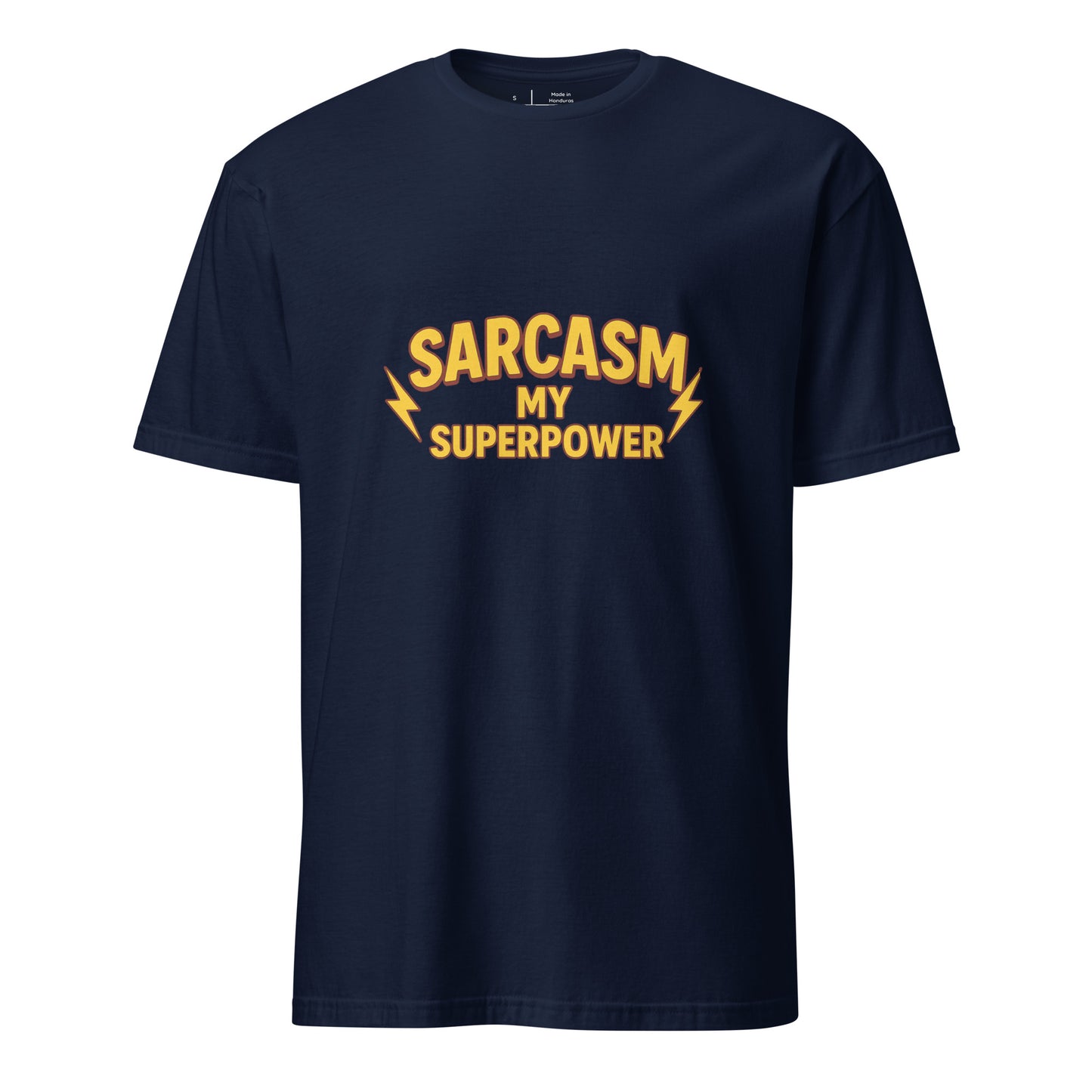 Sarcasm Is My Superpower - Whitty Humour - Short-Sleeve Unisex T-Shirt - Graphic Tee - Navy - Front