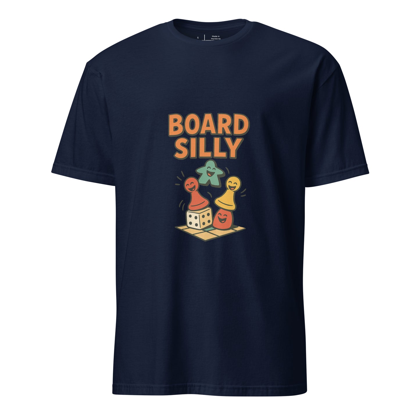 Board Silly – Ultimate Board Game - Short-Sleeve Unisex T-Shirt - Graphic Tee - Navy - Front
