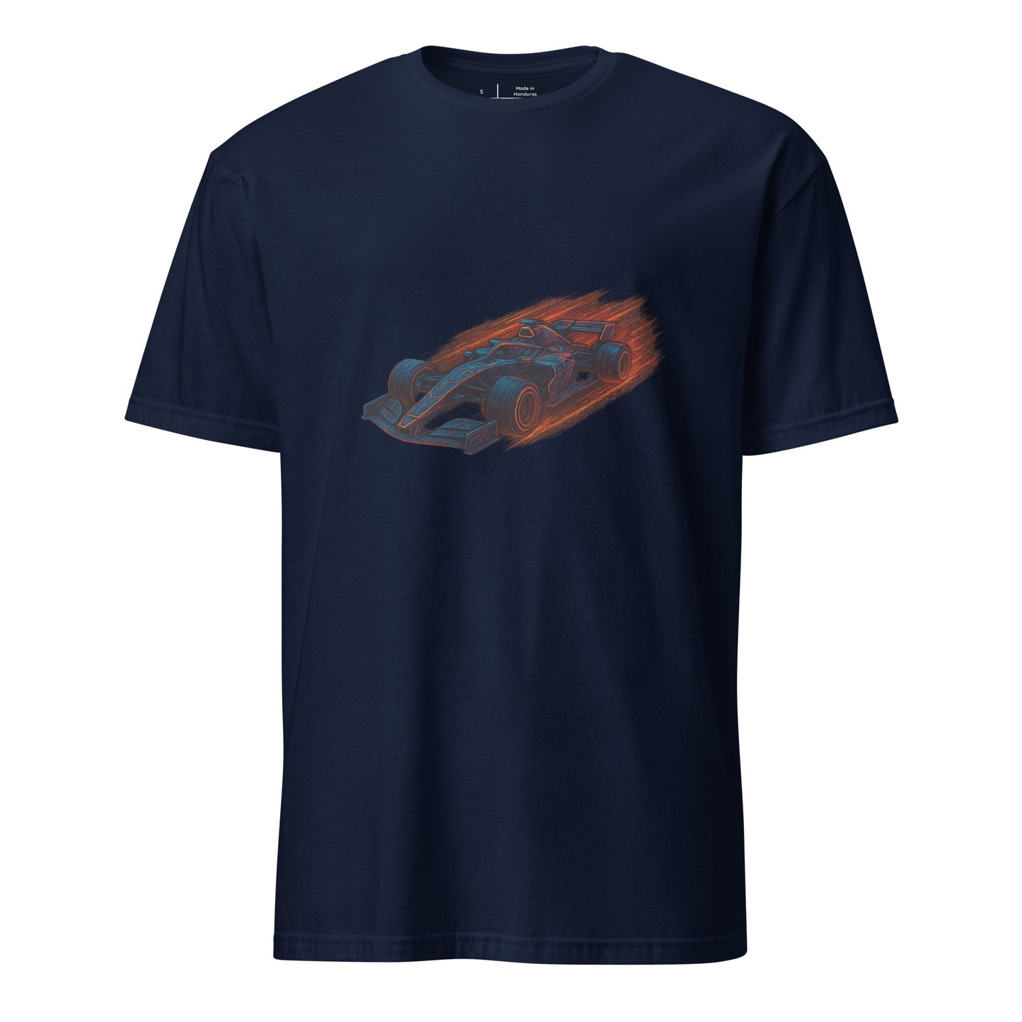 Cyber Formula Racer – The Future Of Speed - Short-Sleeve Unisex T-Shirt - Graphic Tee - Navy - Front 