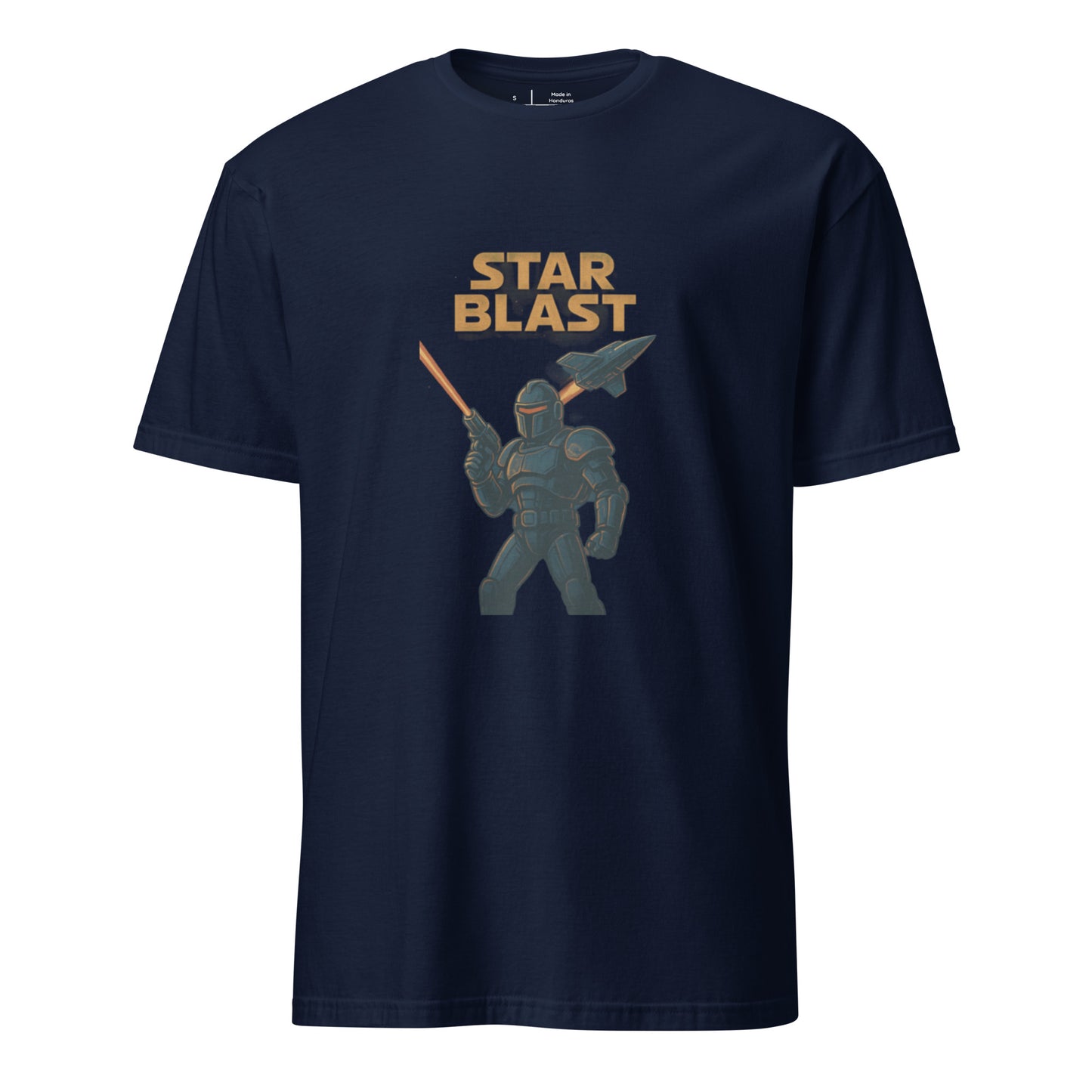Star Blast - Sci-Fi Adventure - Short-Sleeve Unisex T-Shirt - Graphic Tee - Navy - Front