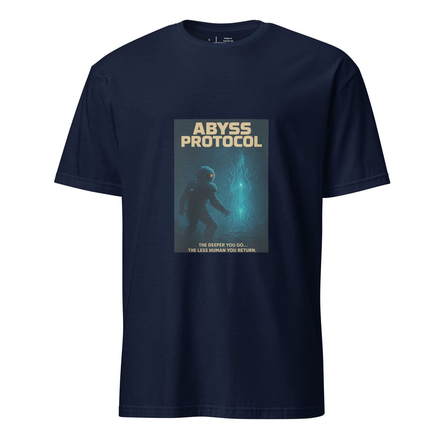 Abyss Protocol - Deep-Sea Encounter - Short-Sleeve Unisex T-Shirt - Graphic Tee - Navy - Front