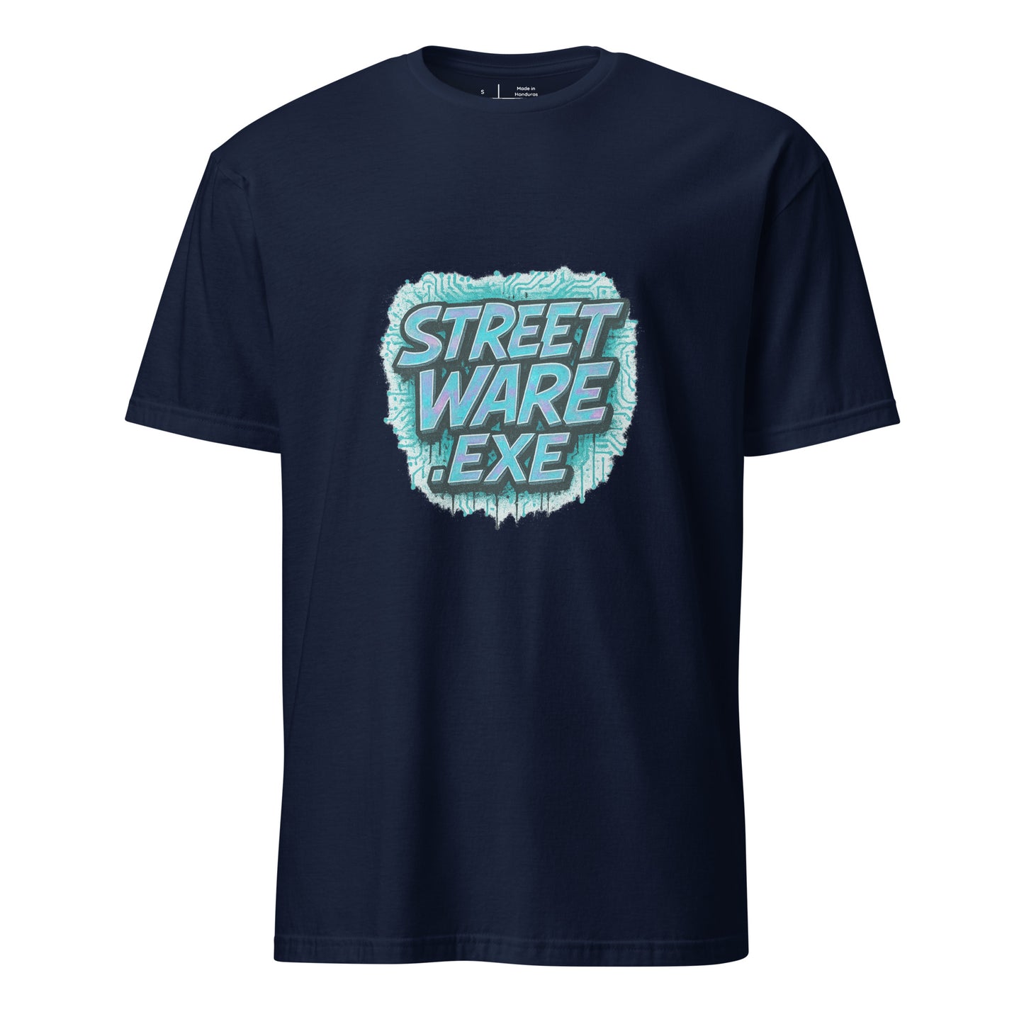 Streetware.exe - Digital Precision - Short-Sleeve Unisex T-Shirt - Graphic Tee - Navy - Front