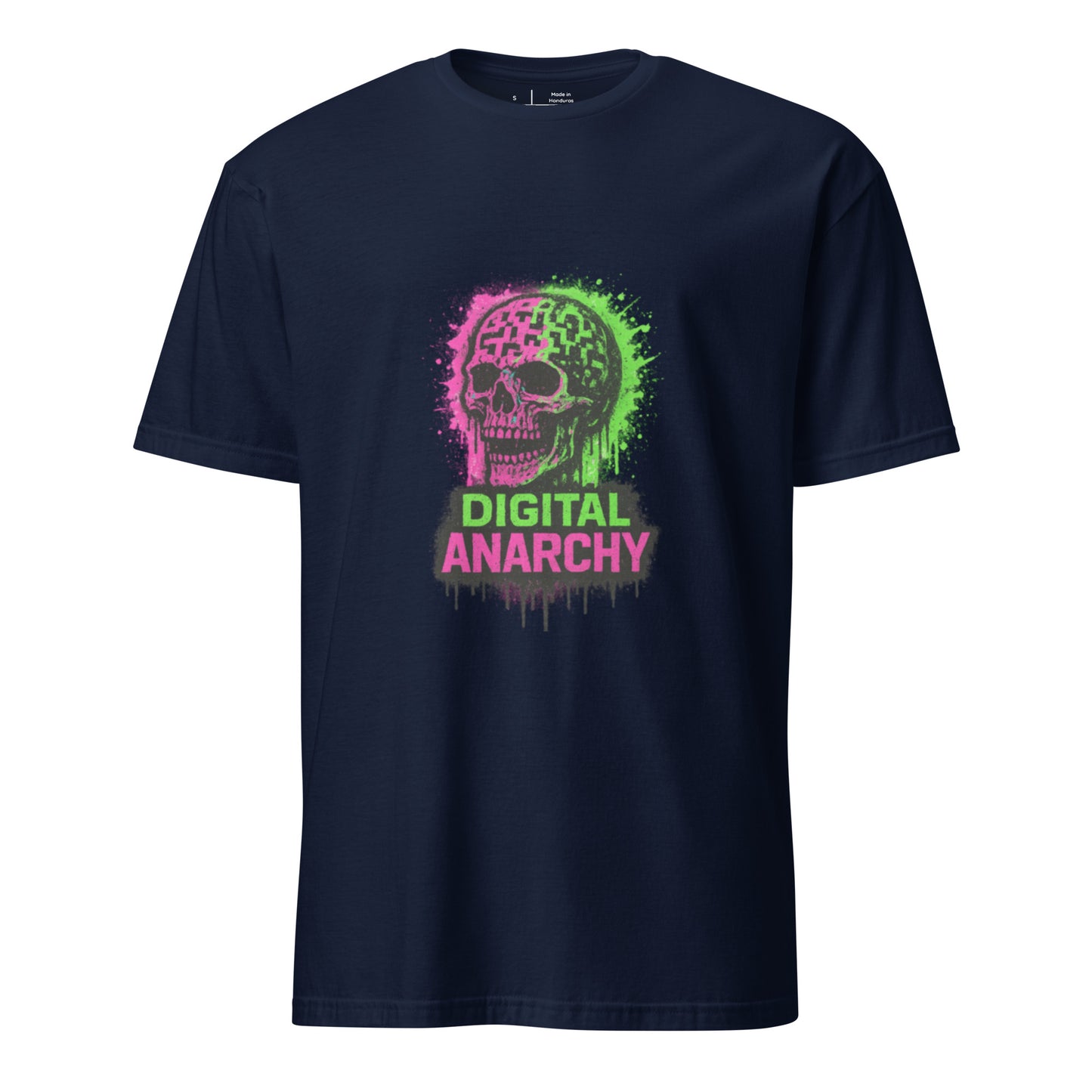 Digital Anarchy - Visual Rebellion - Short-Sleeve Unisex T-Shirt - Graphic Tee - Navy - Front