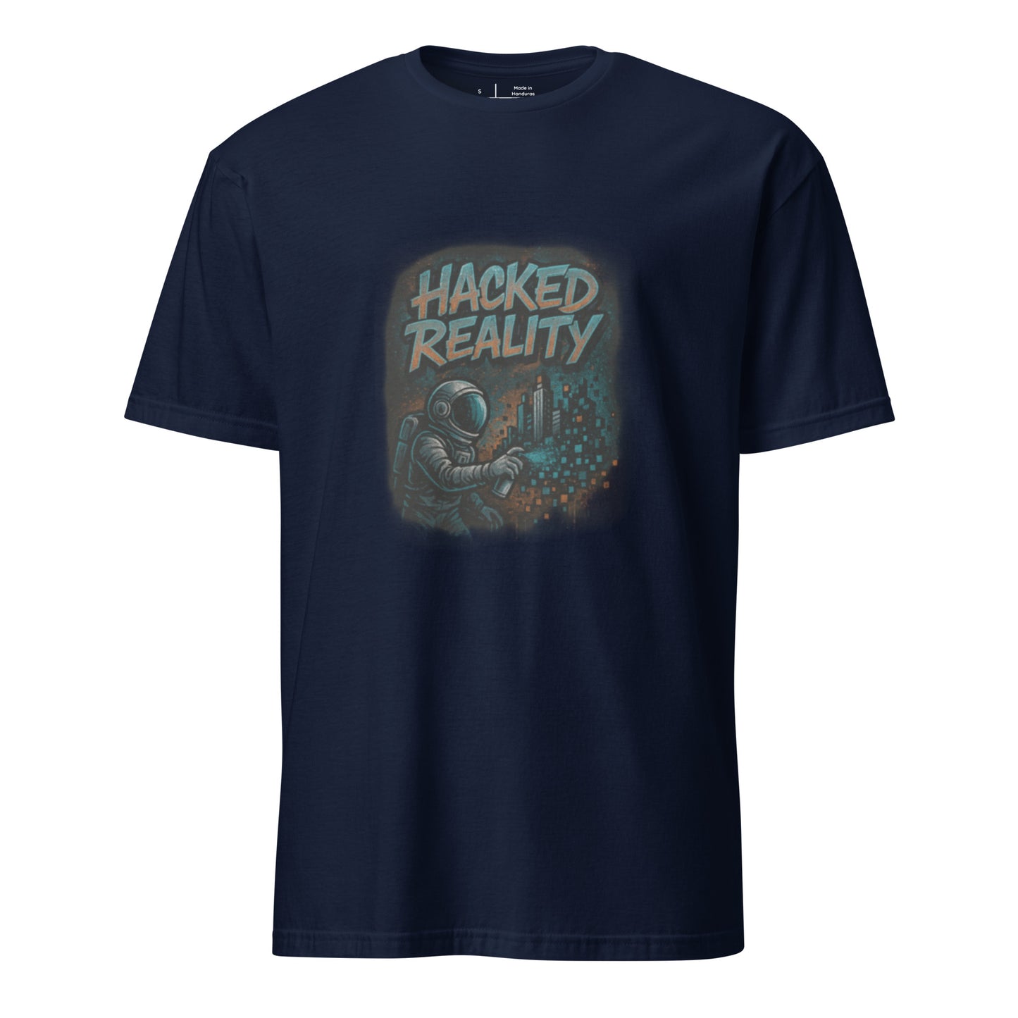 Hacked Reality - Creative Resistance - Short-Sleeve Unisex T-Shirt - Graphic Tee - Navy - Front