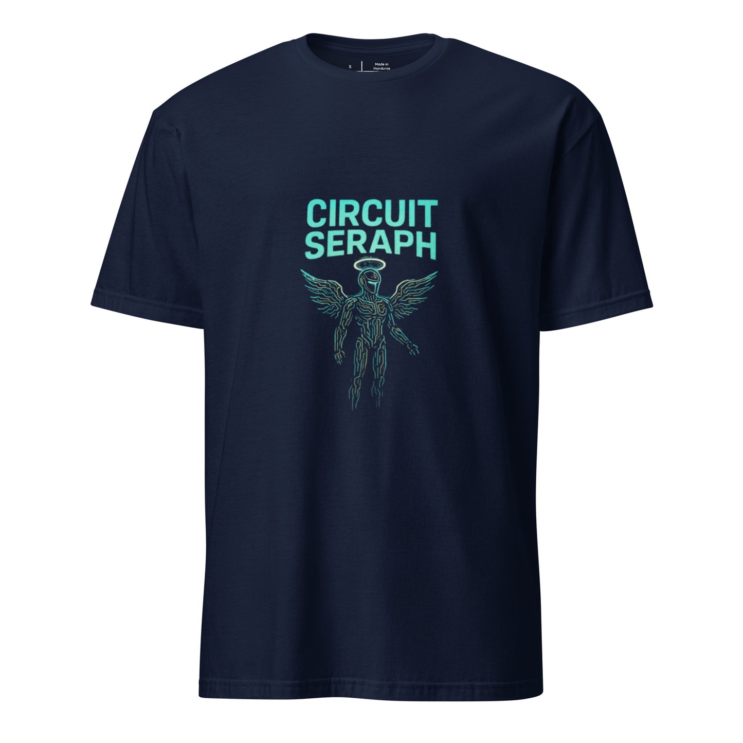 Circuit Seraph - Digital Watcher - Short-Sleeve Unisex T-Shirt - Graphic Tee - Navy - Front
