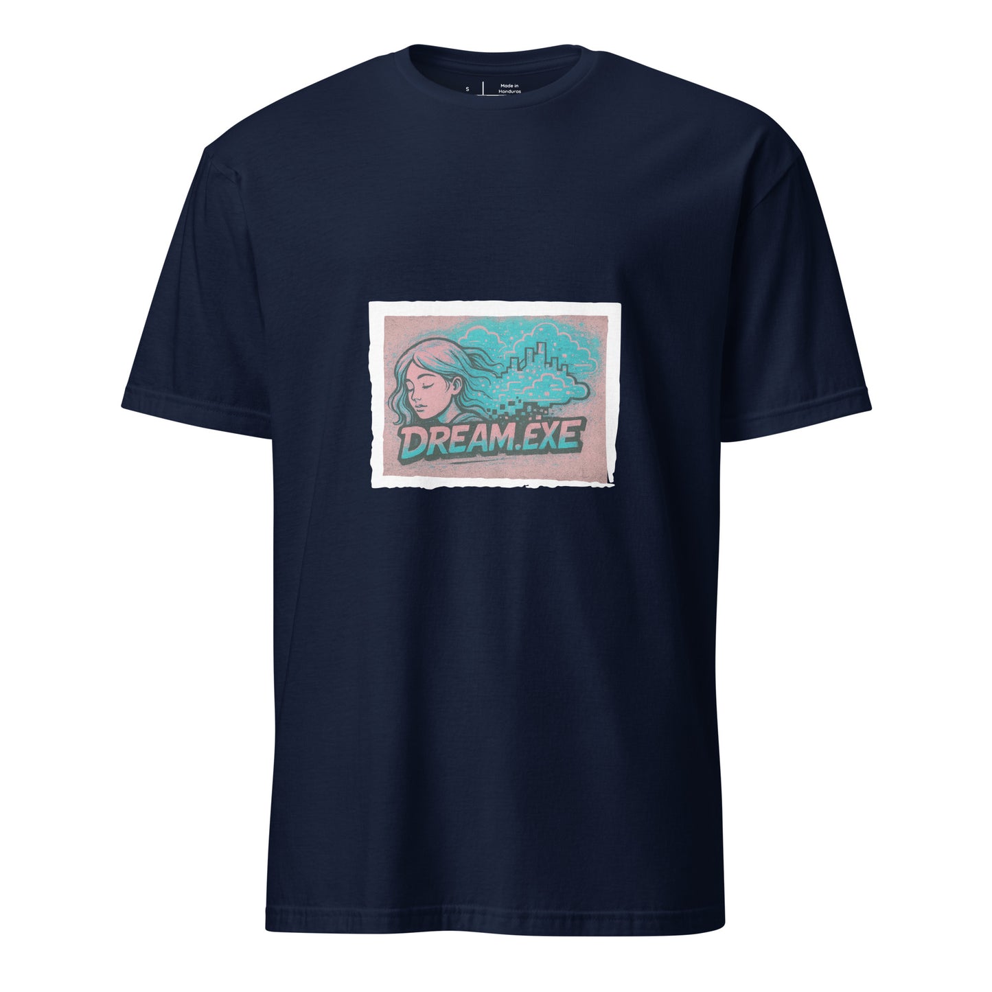 Dream.exe - Cyber Dreams - Short-Sleeve Unisex T-Shirt - Graphic Tee - Navy - Front