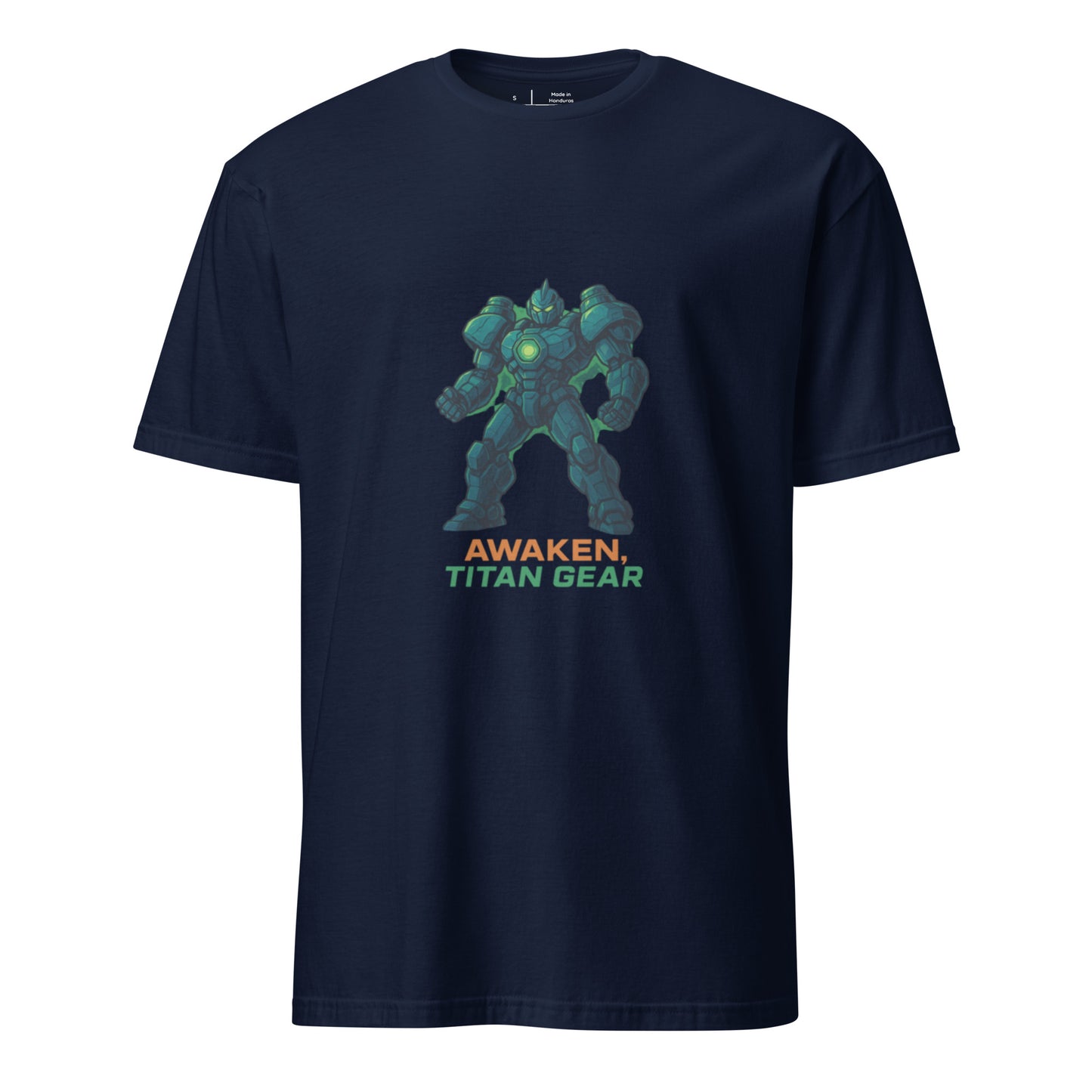 Neo Titan Gear - Bio-Mech Evolution - Short-Sleeve Unisex T-Shirt - Graphic Tee - Navy - Front