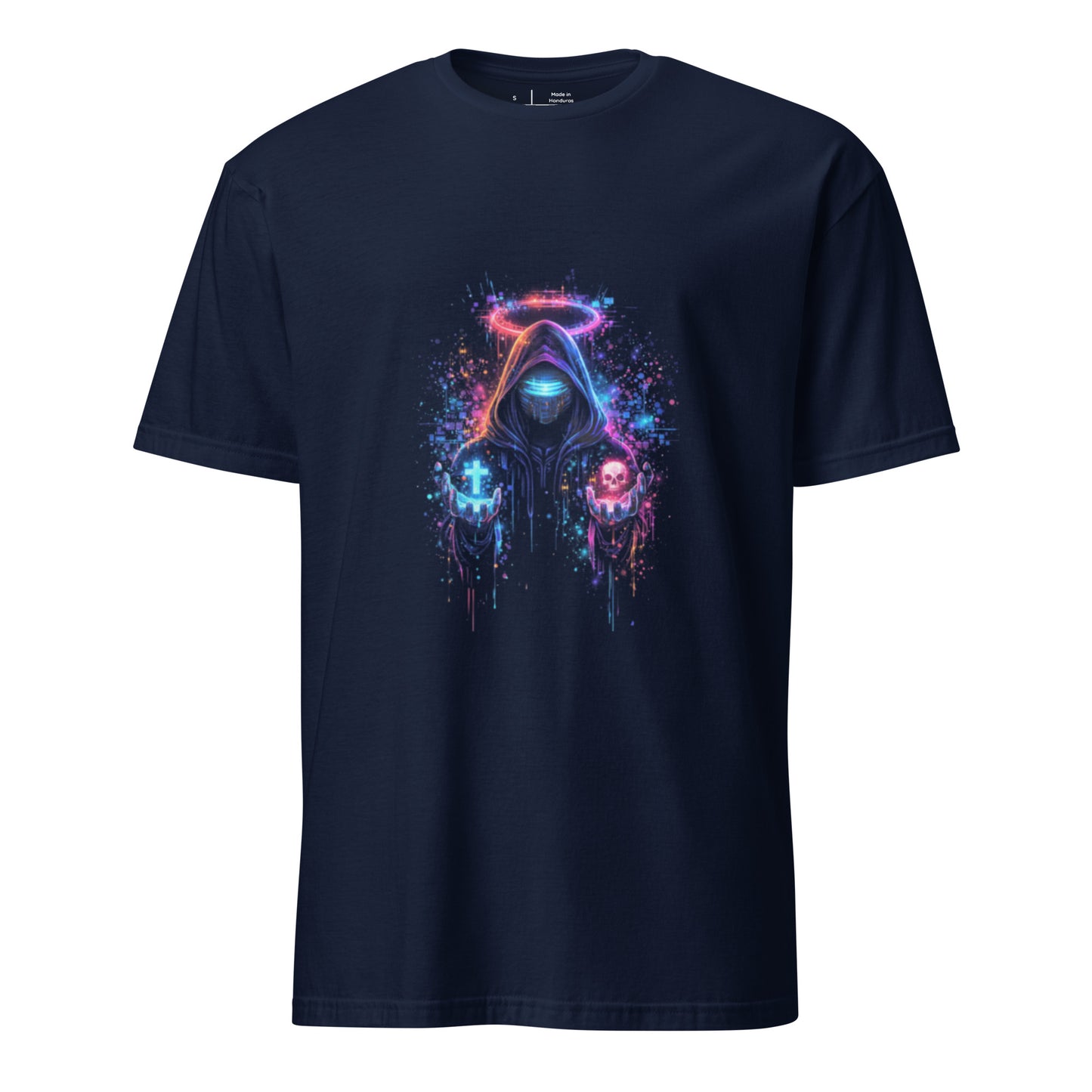 Cyber Saint - Street Relic - Short-Sleeve Unisex T-Shirt - Graphic Tee - Navy - Front