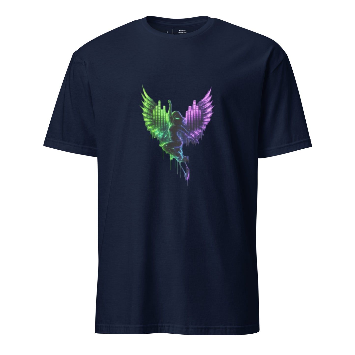 Club Seraph  – Rave Graffiti - Short-Sleeve Unisex T-Shirt - Graphic Tee - Navy - Front