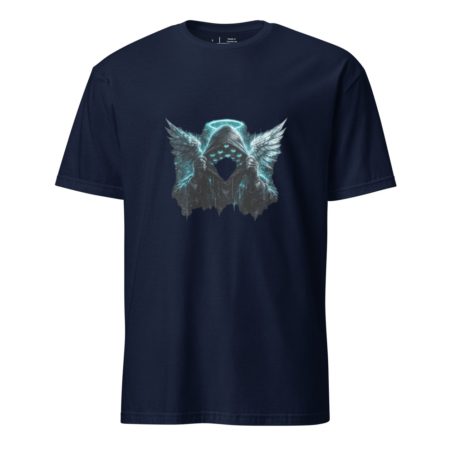 Cover Up Angel: Eyes Wide Open – Cyber Mystic - Short-Sleeve Unisex T-Shirt - Graphic Tee - Navy - Front