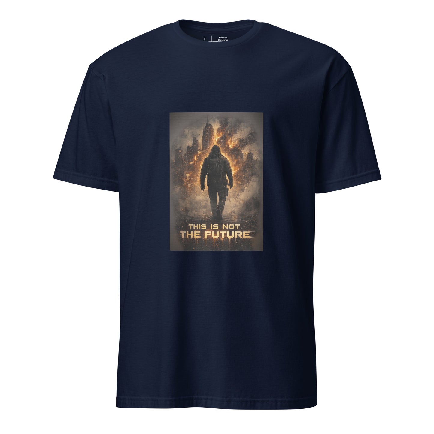 This Is Not The Future – Cinematic Sci-Fi - Short-Sleeve Unisex T-Shirt - Graphic Tee - Navy - Front