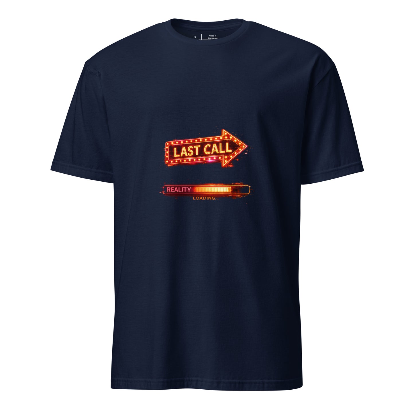 Last Call For Reality – Cyber Nightlife - Short-Sleeve Unisex T-Shirt - Graphic tee - Navy - Front
