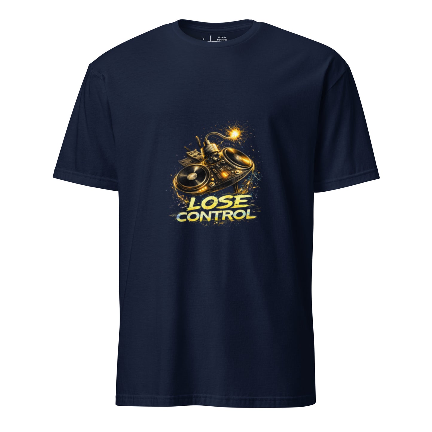 Lose Control – Neon DJ Festival - Short-Sleeve Unisex T-Shirt - Graphic Tee -
Navy - Front