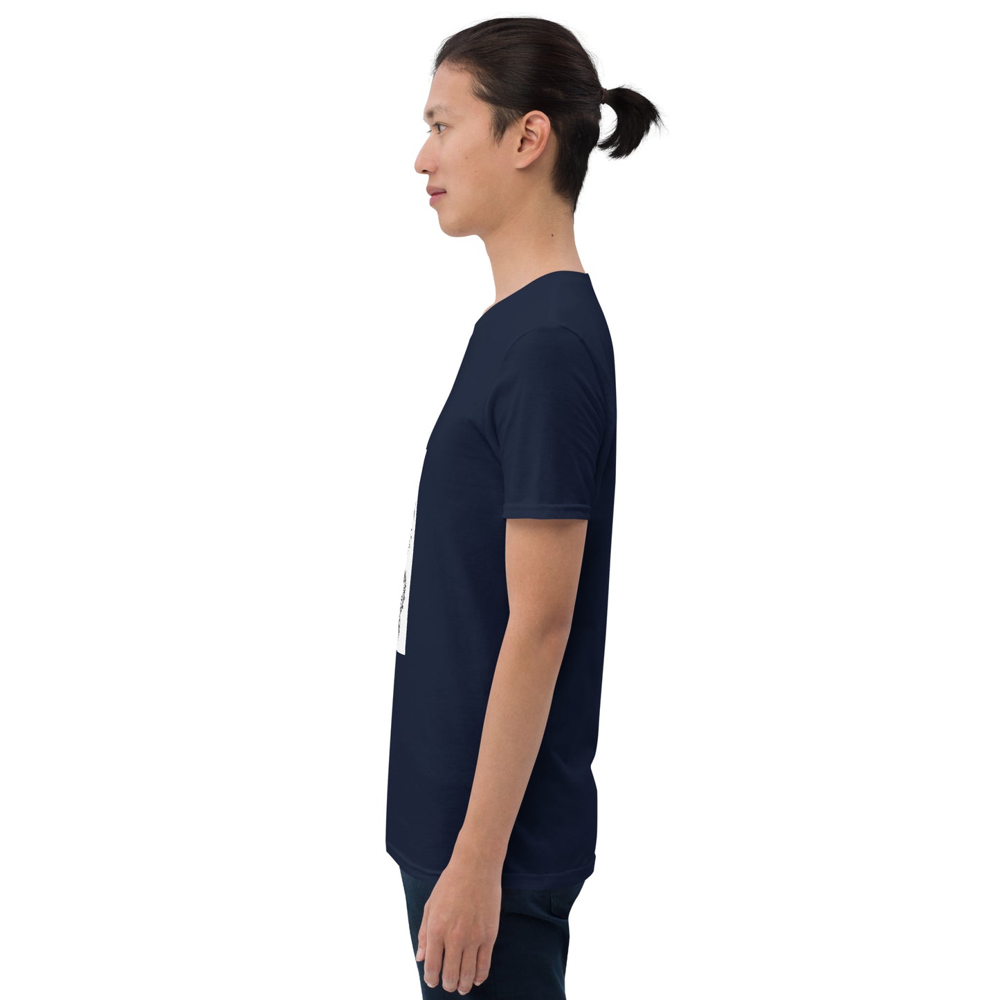 Chinese Dragon - Minimalist Design Artwork - Short-Sleeve Unisex T-Shirt - Graphic Tee - Navy - Left side