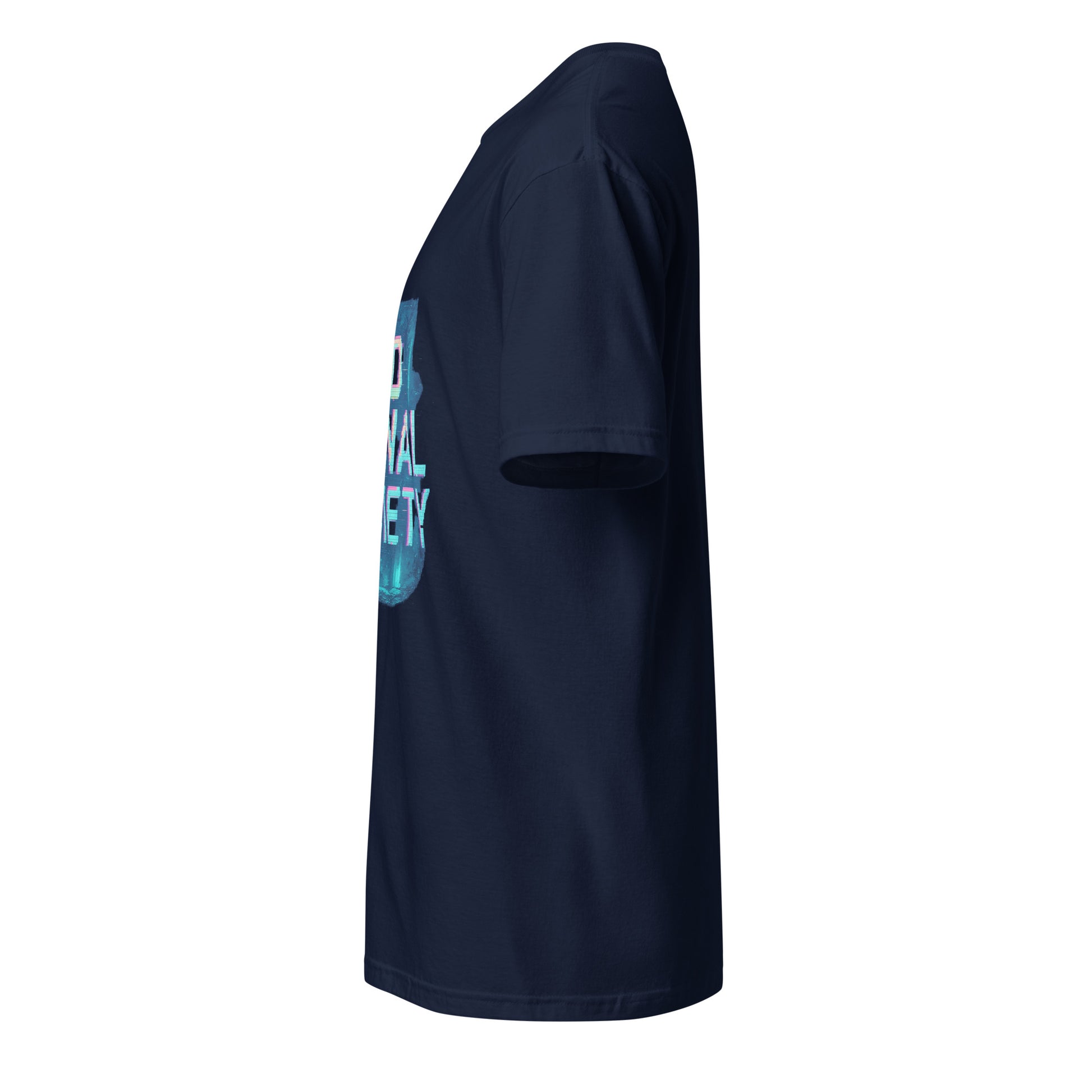 No Signal Society - Digital Detox - Short-Sleeve Unisex T-Shirt - Graphic Tee - Navy - Left side