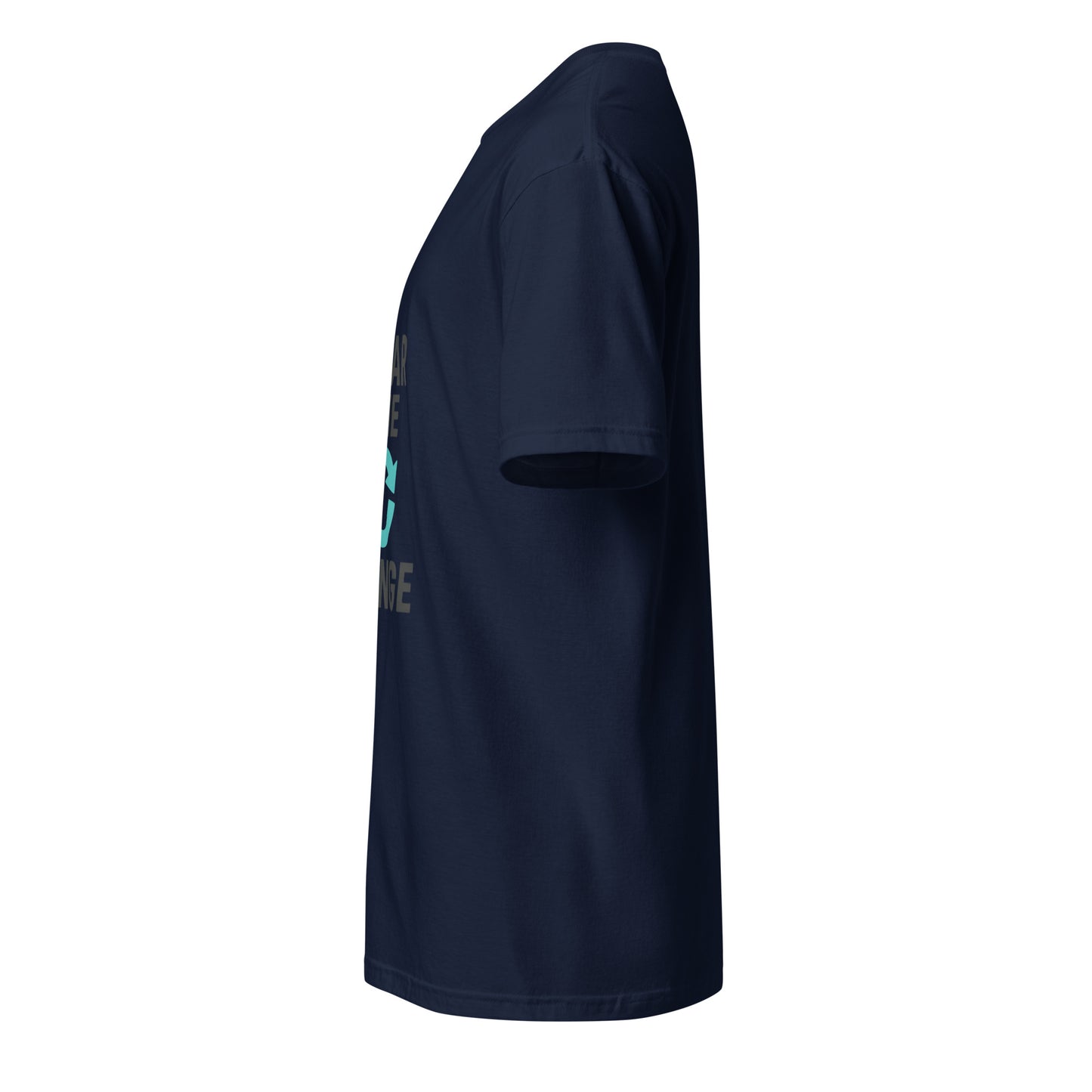 Wear The Change - Conscious Style - Short-Sleeve Unisex T-Shirt - Graphic Tee - Navy - Left side