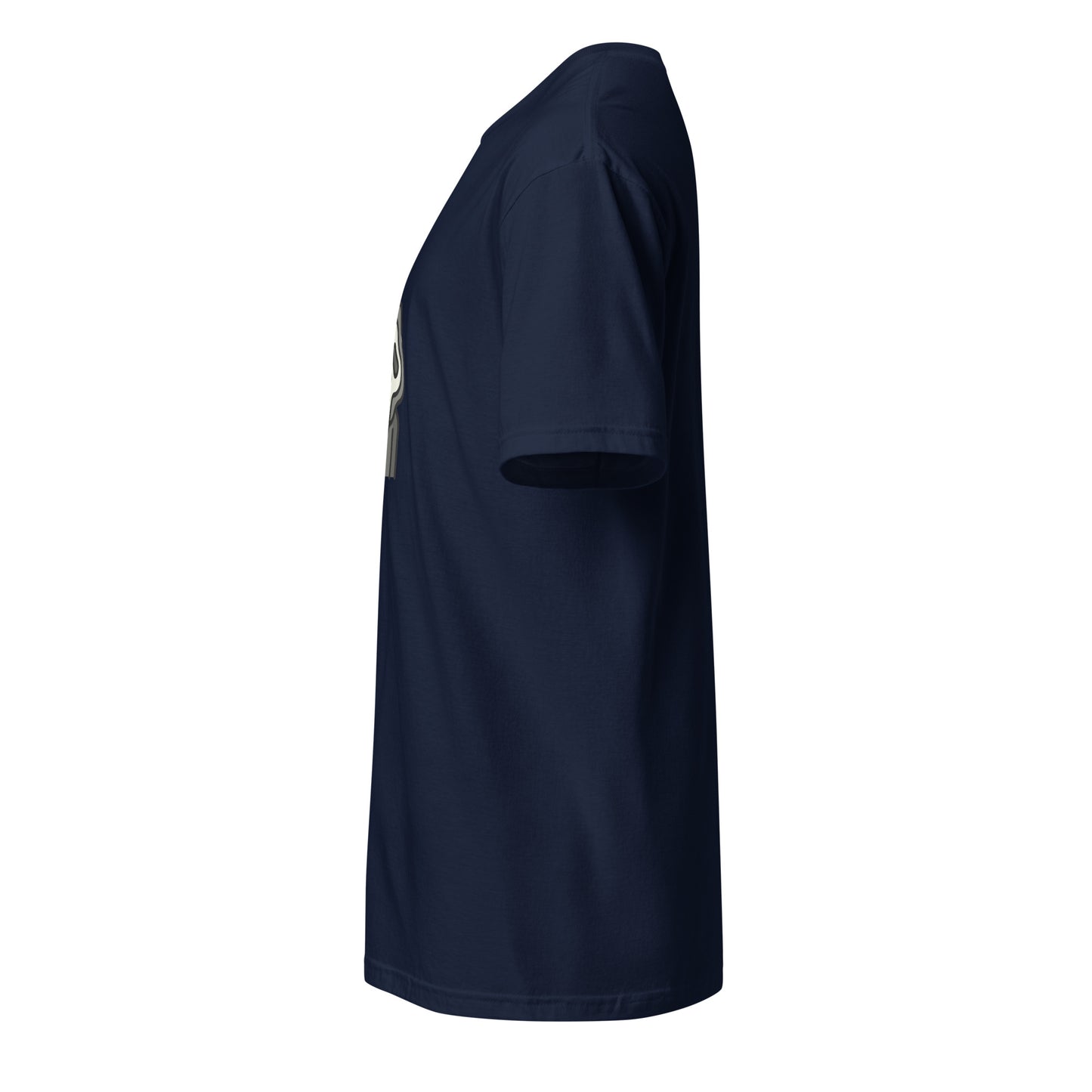 Ghost Hood - Cartoon Scream Style - Short-Sleeve Unisex T-Shirt - Graphic Tee - Navy - Left side