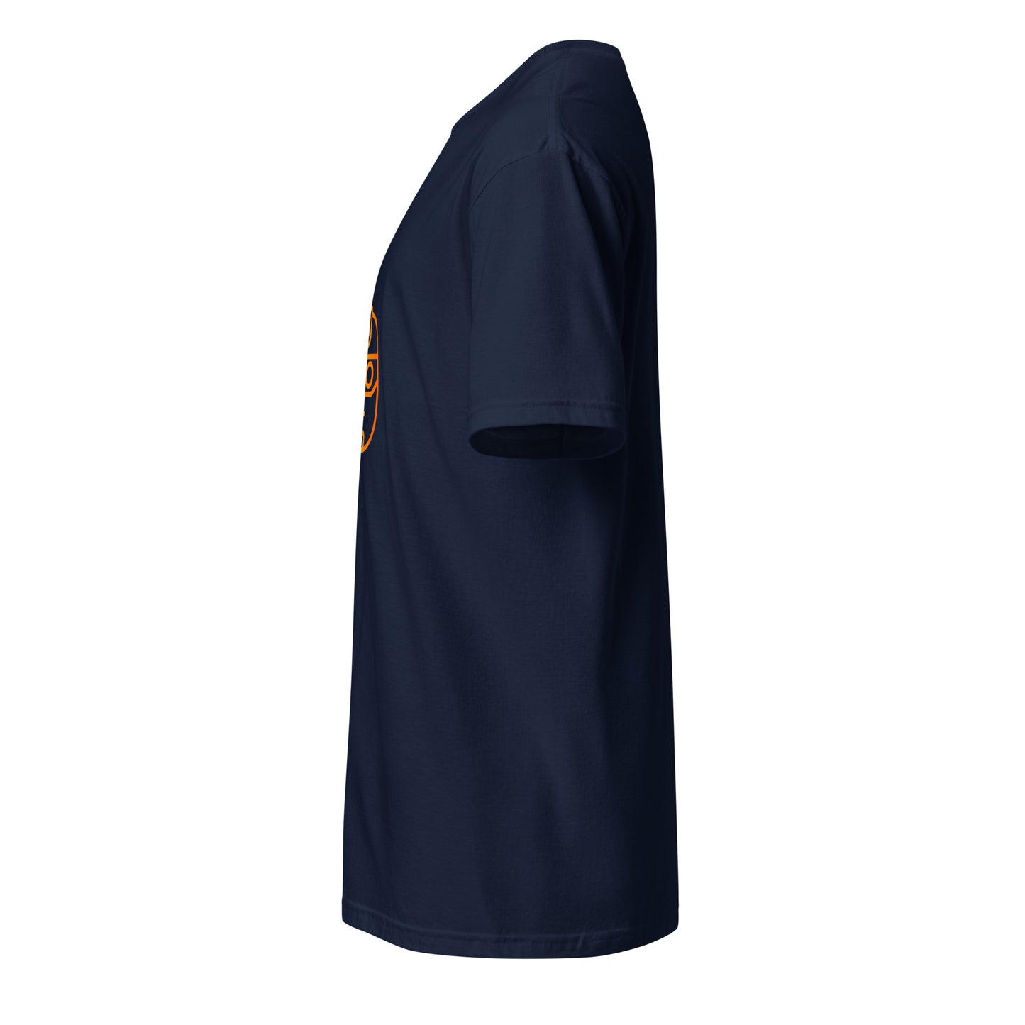 Cyber Robot - Futuristic Face - Short-Sleeve Unisex T-Shirt - Graphic Tee - Navy - Left side