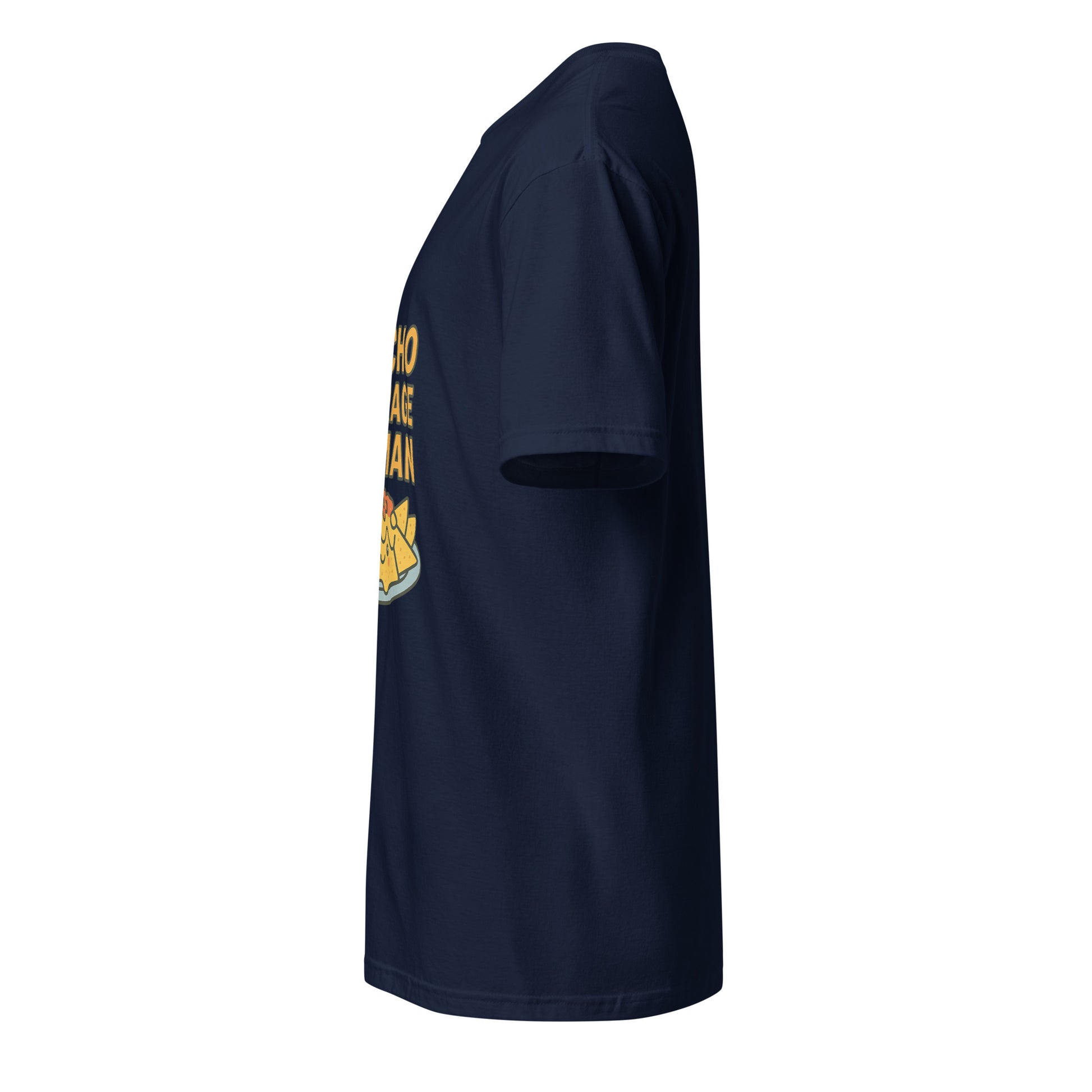 Nacho Average Human – Funny - Short-Sleeve Unisex T-Shirt - Graphic Tee - Navy - Left side
