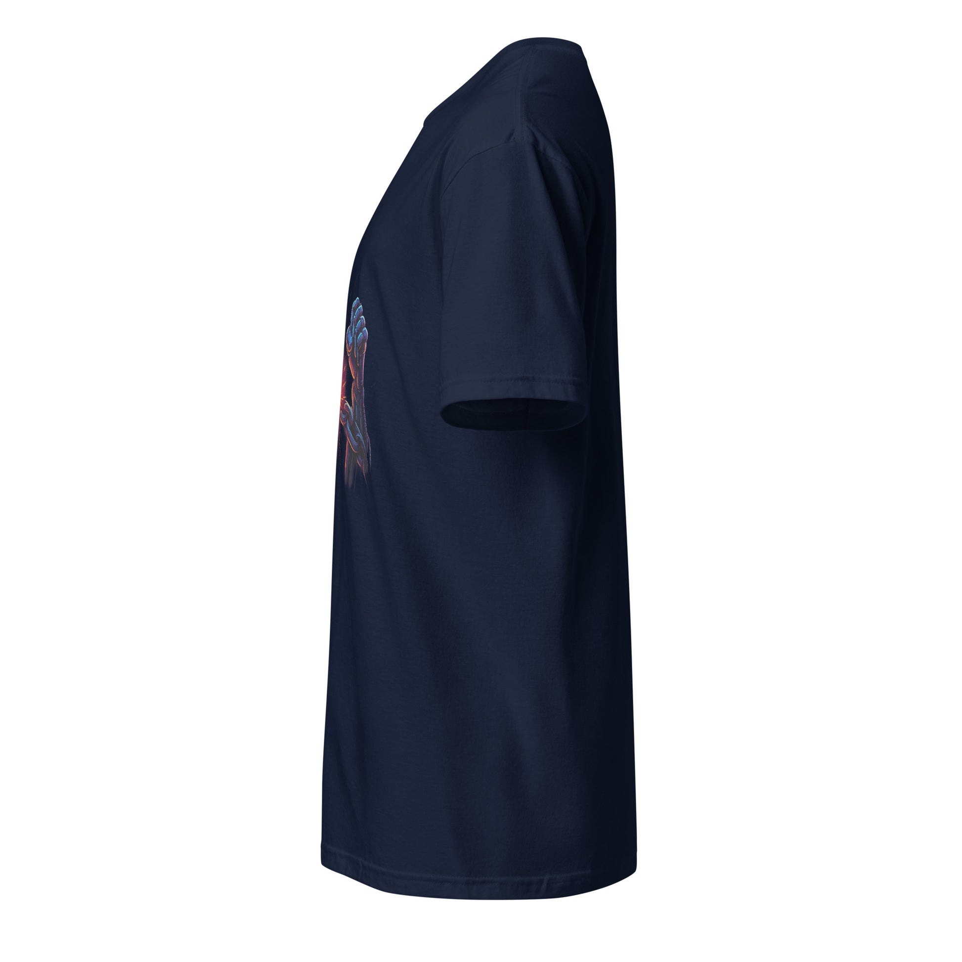 Android Uprising – The Future Fights Back - Short-Sleeve Unisex T-Shirt - Graphic Tee - Navy - Left side