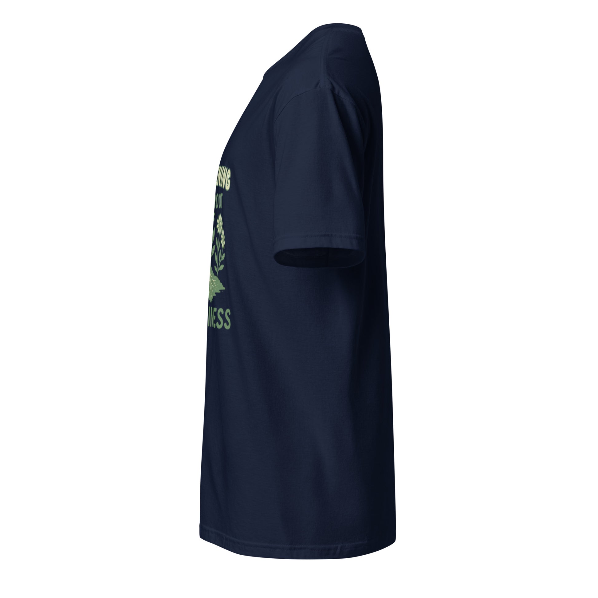 Root Of Happiness - Nature Lover’s - Short-Sleeve Unisex T-Shirt - Graphic Tee - Navy - Left side