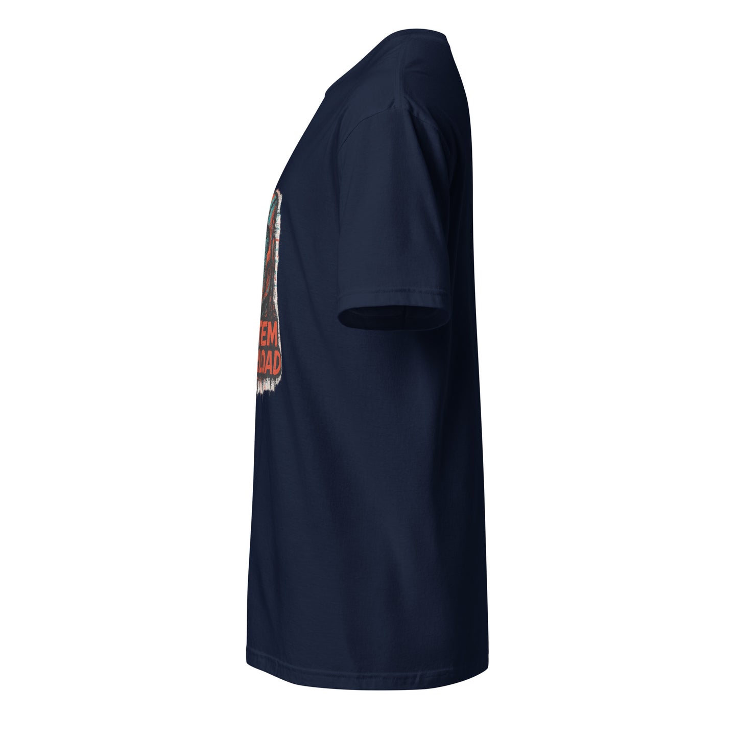 System Overload - Grunge Graffiti - Short-Sleeve Unisex T-Shirt - Graphic Tee - Navy - Left side