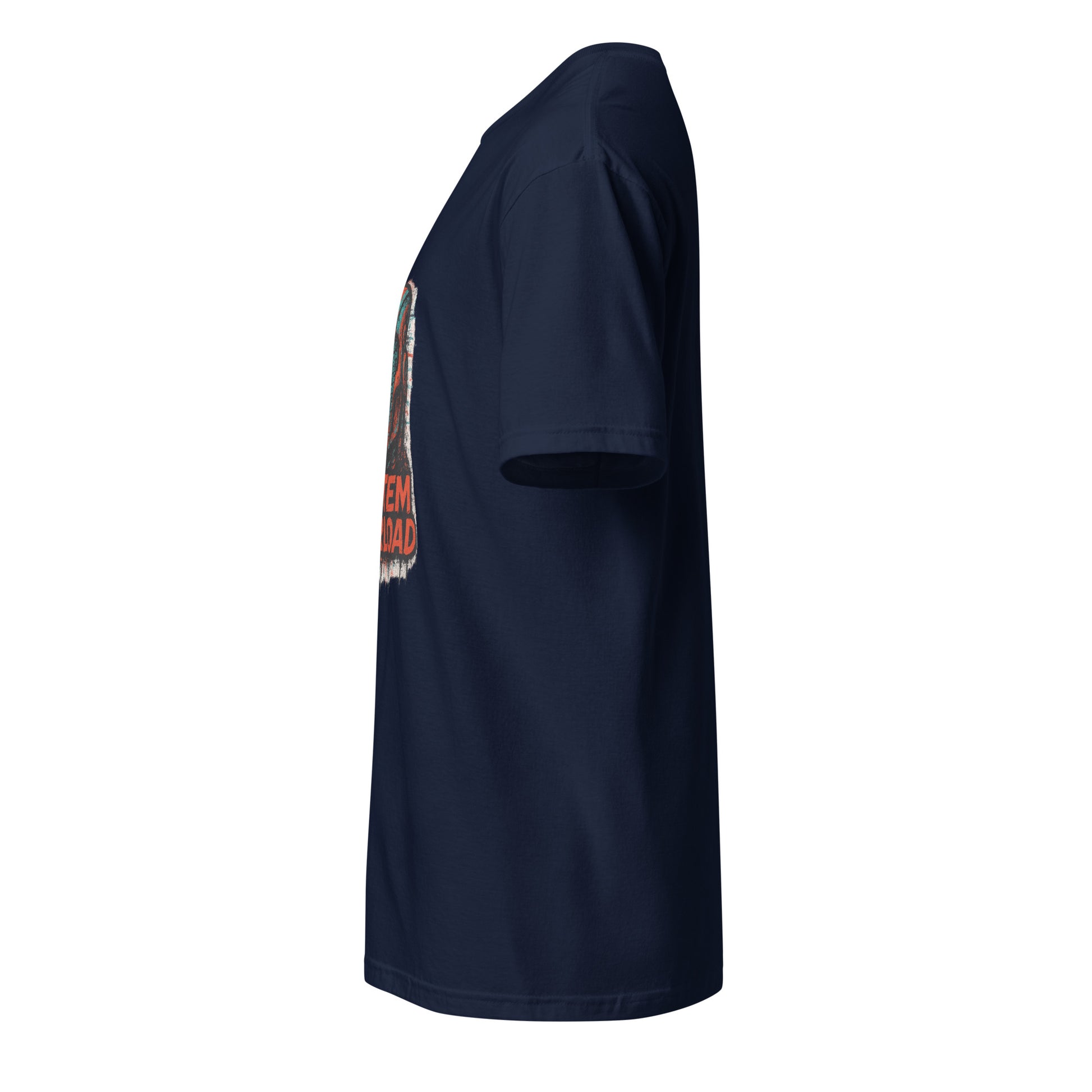 System Overload - Grunge Graffiti - Short-Sleeve Unisex T-Shirt - Graphic Tee - Navy - Left side