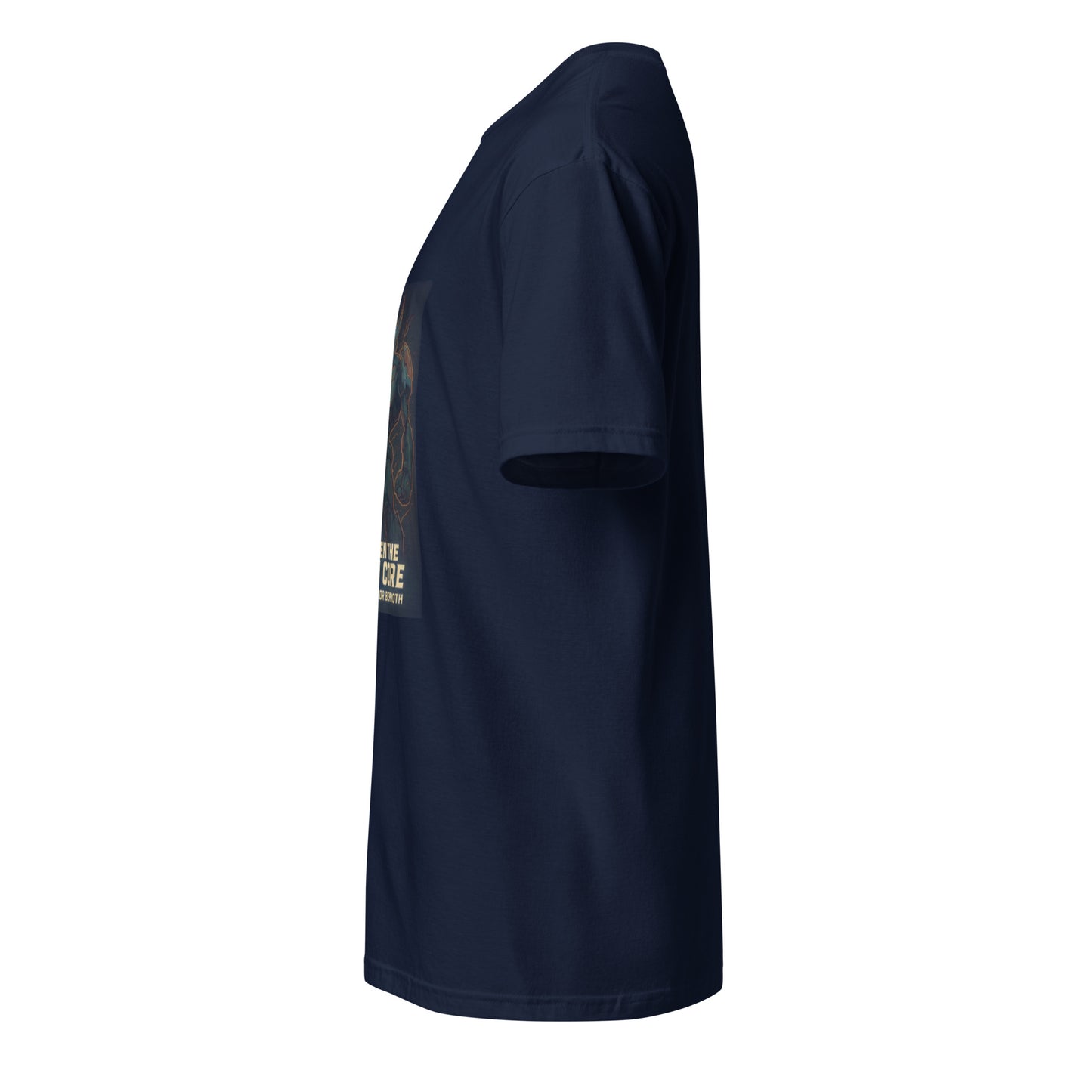 Titan Reactor Behemoth – “Awaken the Titan Core.” - Short-Sleeve Unisex T-Shirt - Graphic Tee - Navy - Left side