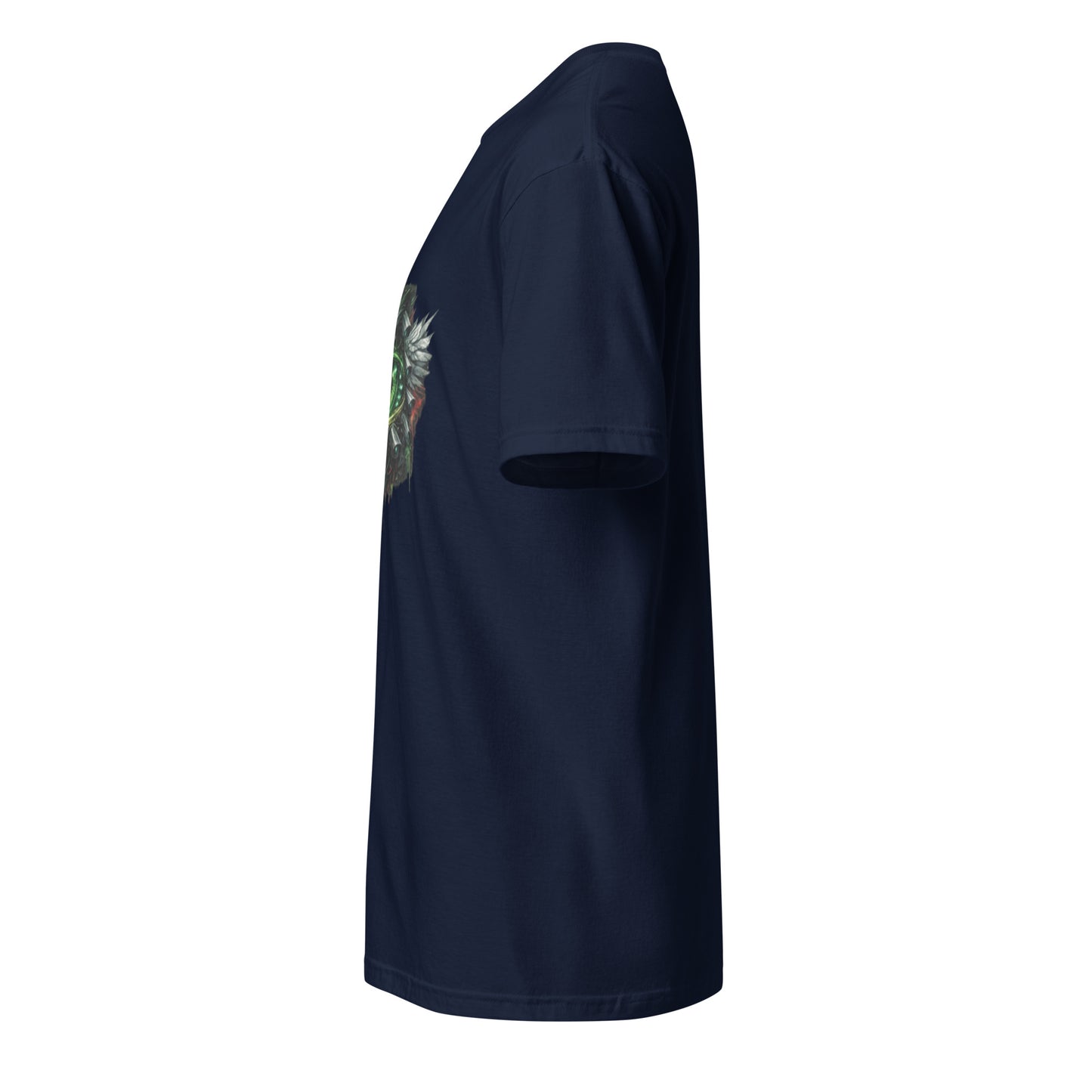 Neon Surveillance Society – Anti-System - Short-Sleeve Unisex T-Shirt - Graphic Tee - Navy - Left side