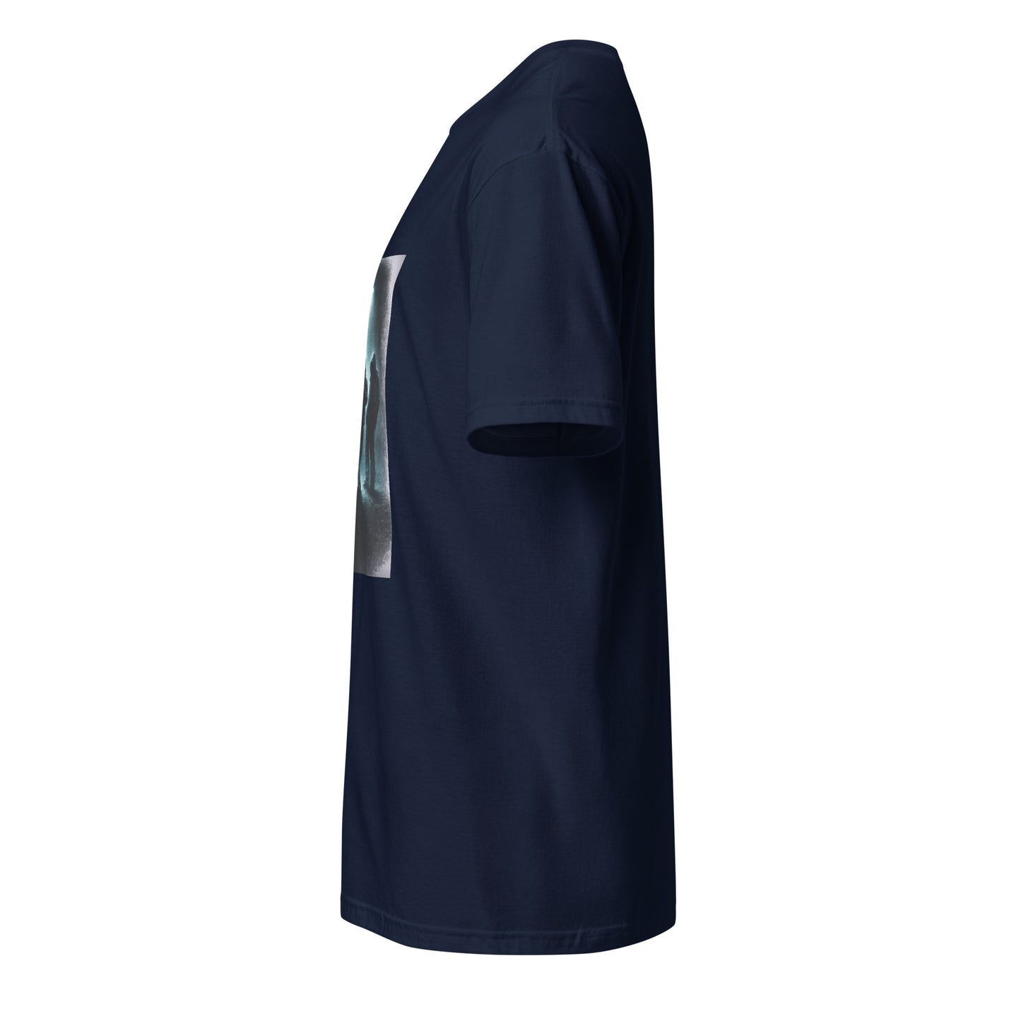 After Midnight Society – Minimal Noir - Short-Sleeve Unisex T-Shirt - Graphic Tee - Navy - Left side