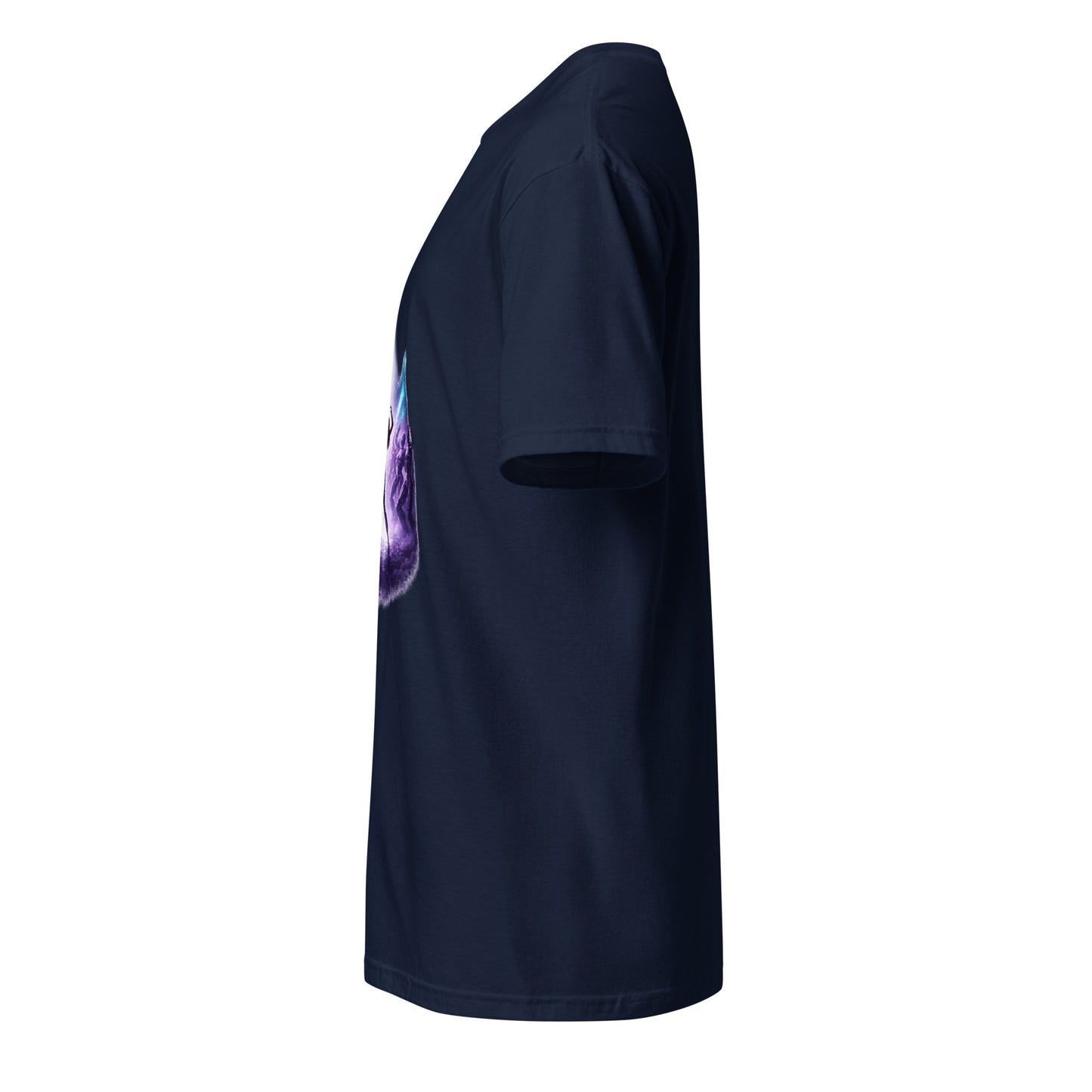 Last Human On The Dancefloor – Sci-Fi Rave - Short-Sleeve Unisex T-Shirt - Graphic Tee - Navy - Left side