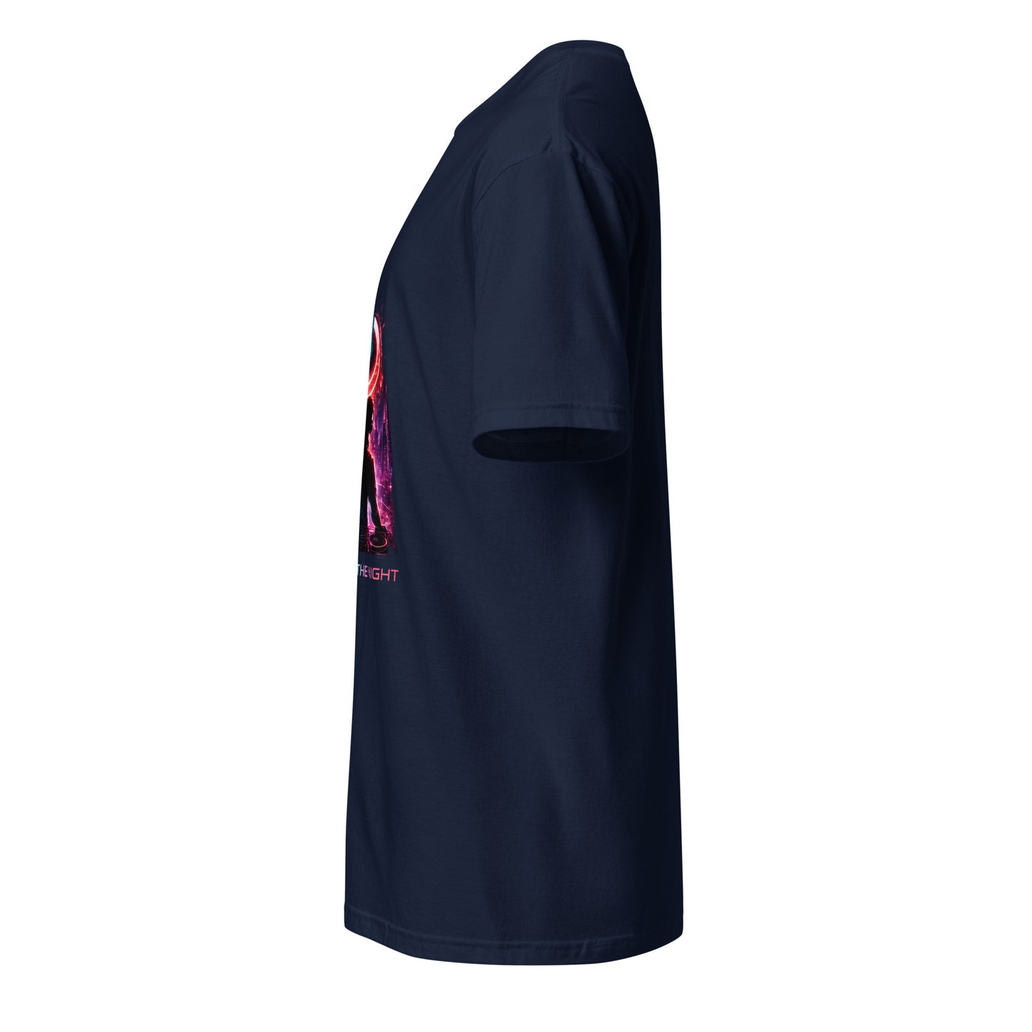 Reboot The Night – Cyber Club - Short-Sleeve Unisex T-Shirt -- Graphic Tee - Navy - Left side