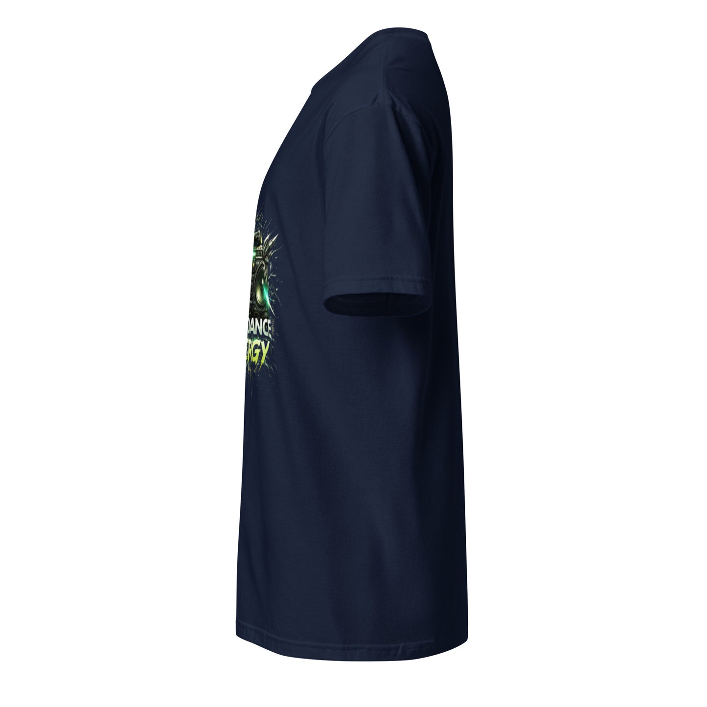 Hard Dance Energy – Festival Sound System - Short-Sleeve Unisex T-Shirt - Graphic Tee - Navy - Left side