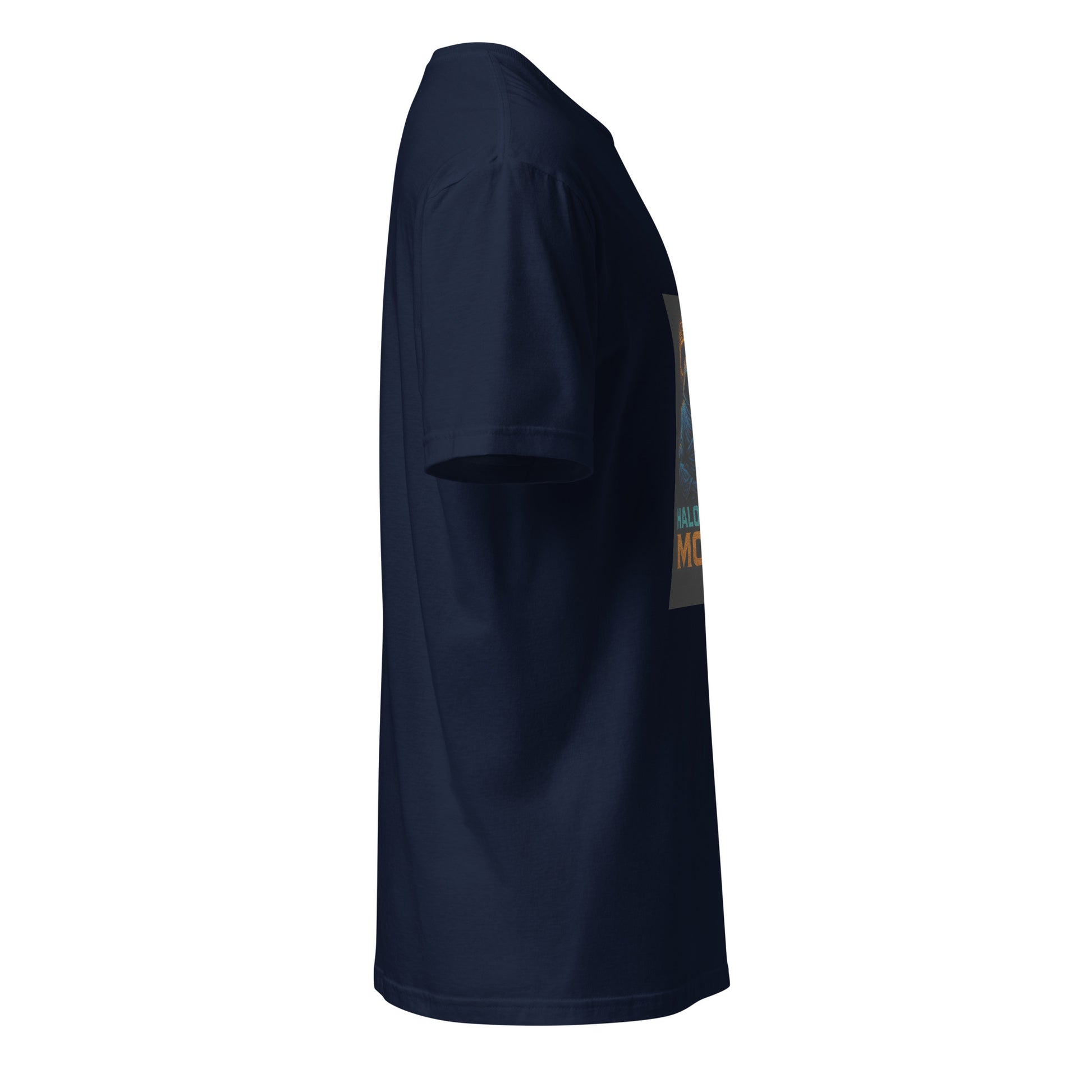 Halo Hack Monk - Digital Calm - Short-Sleeve Unisex T-Shirt - Graphic Tee - Navy - Right side