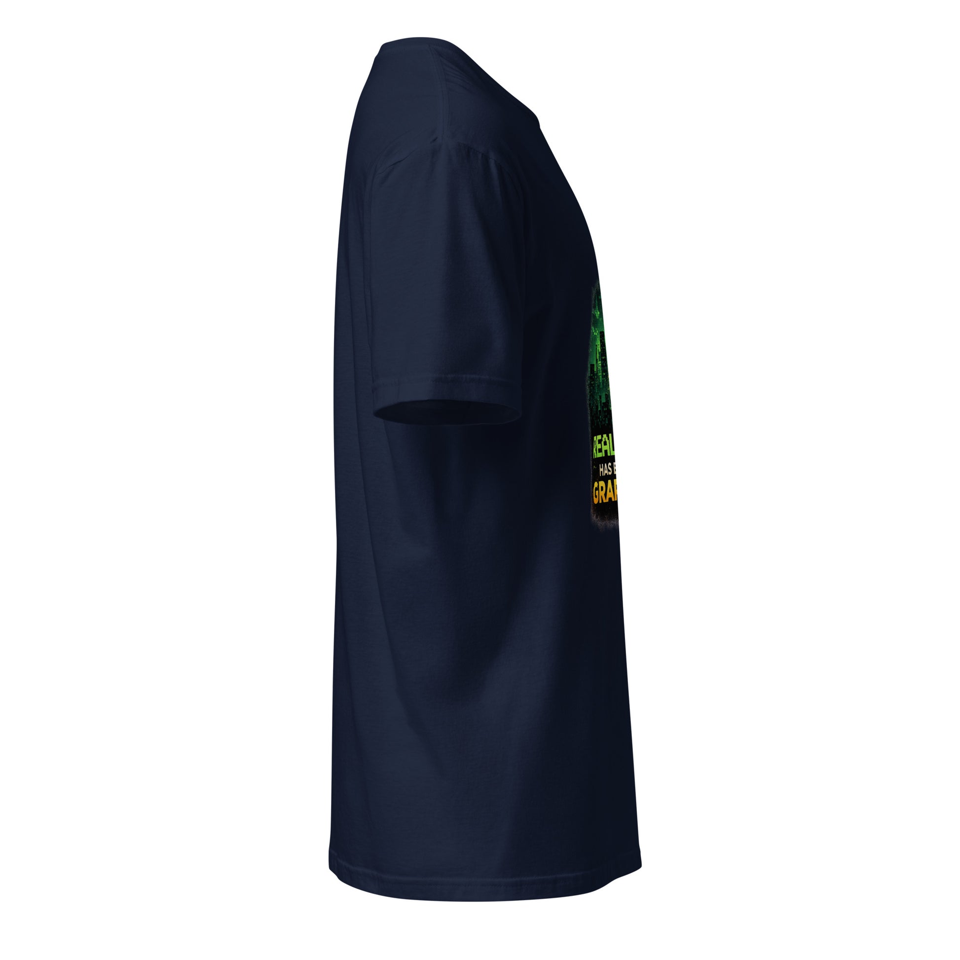 Real Life Has Better Graphics – Gamer Perspective - Short-Sleeve Unisex T-Shirt - Graphic Tee - Navy - Right side