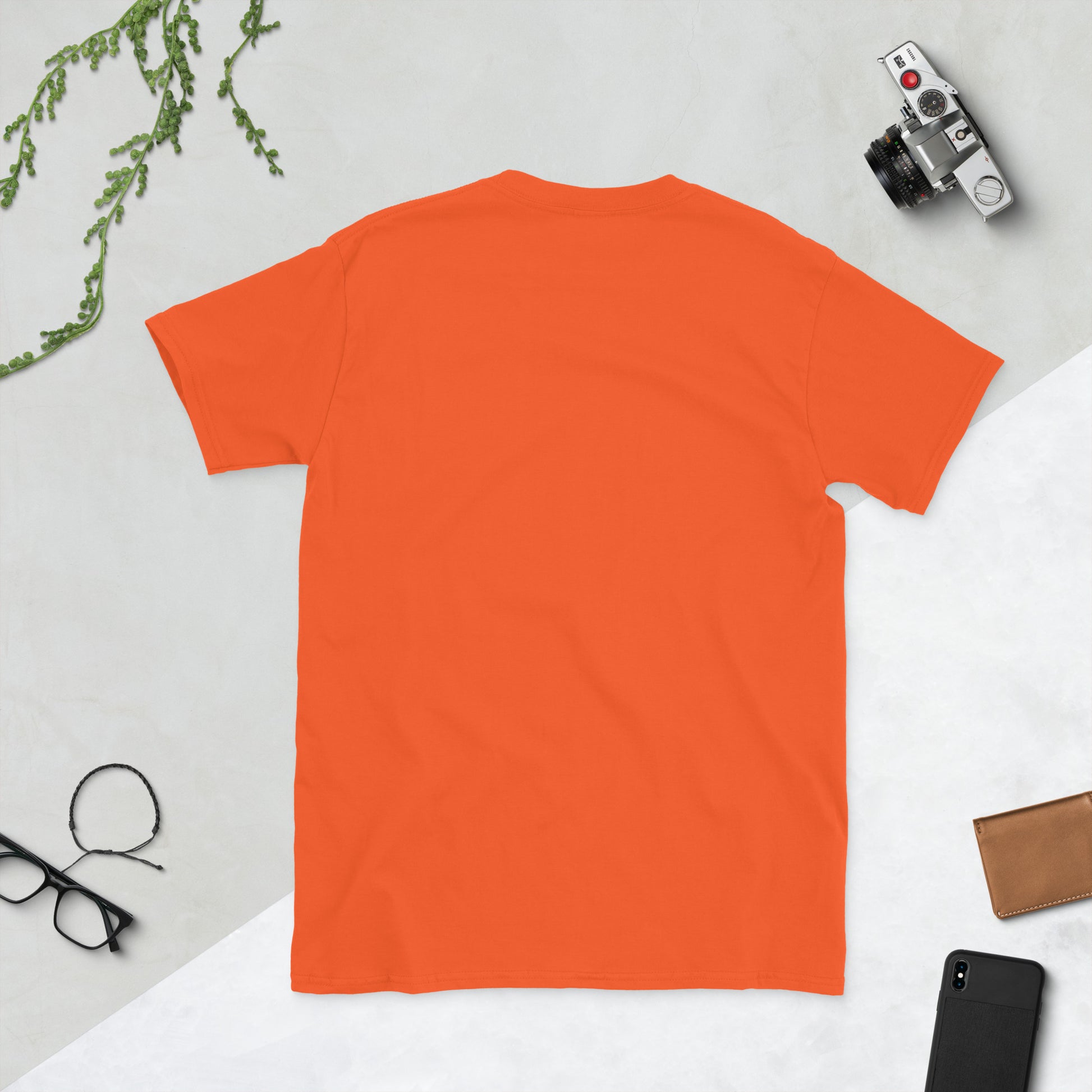 Roll With It - Retro Roller Skate Vibes - Short-Sleeve Unisex T-Shirt - Graphic Tee - Orange - Back