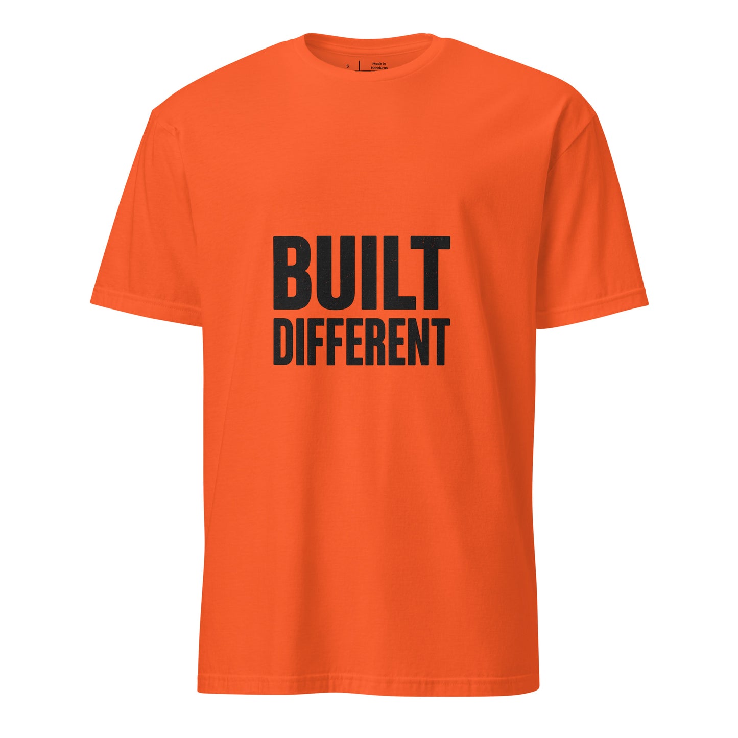 Built Different - Standout Statement - Short-Sleeve T-Shirt - Graphic Tee - Orange - Front