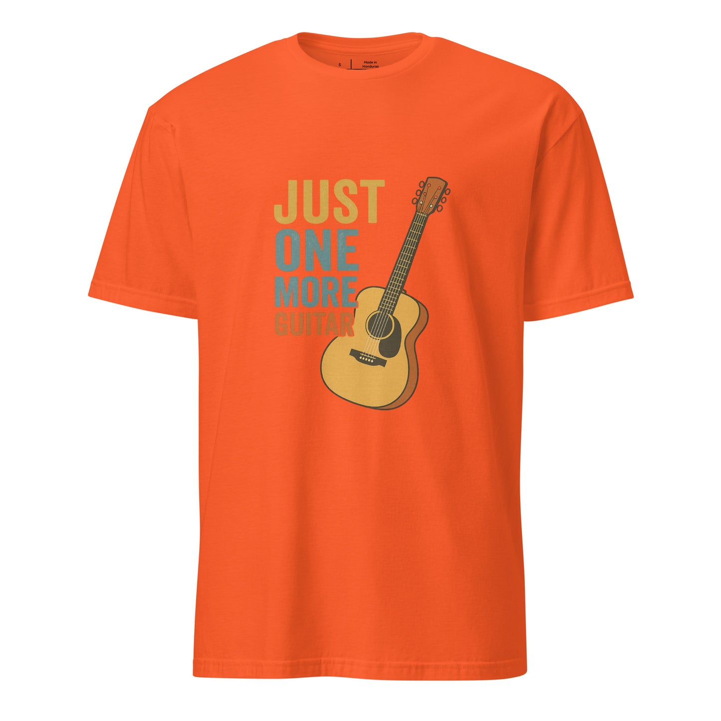 One More - Guitarist - Short-Sleeve Unisex T-Shirt - Graphic Tee - Orange - Front