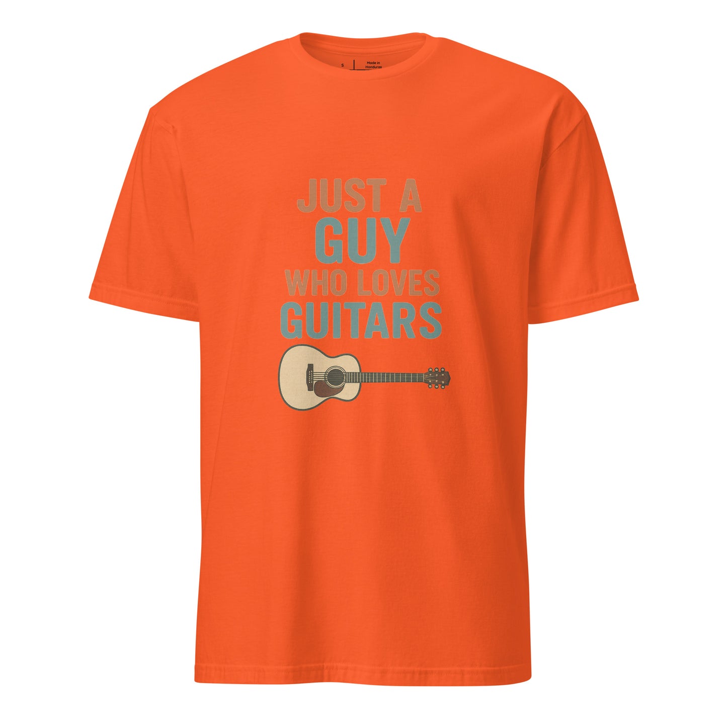 Loves Guitars - Guitarist - Short-Sleeve Unisex T-Shirt - Graphic Tee - Orange - Front