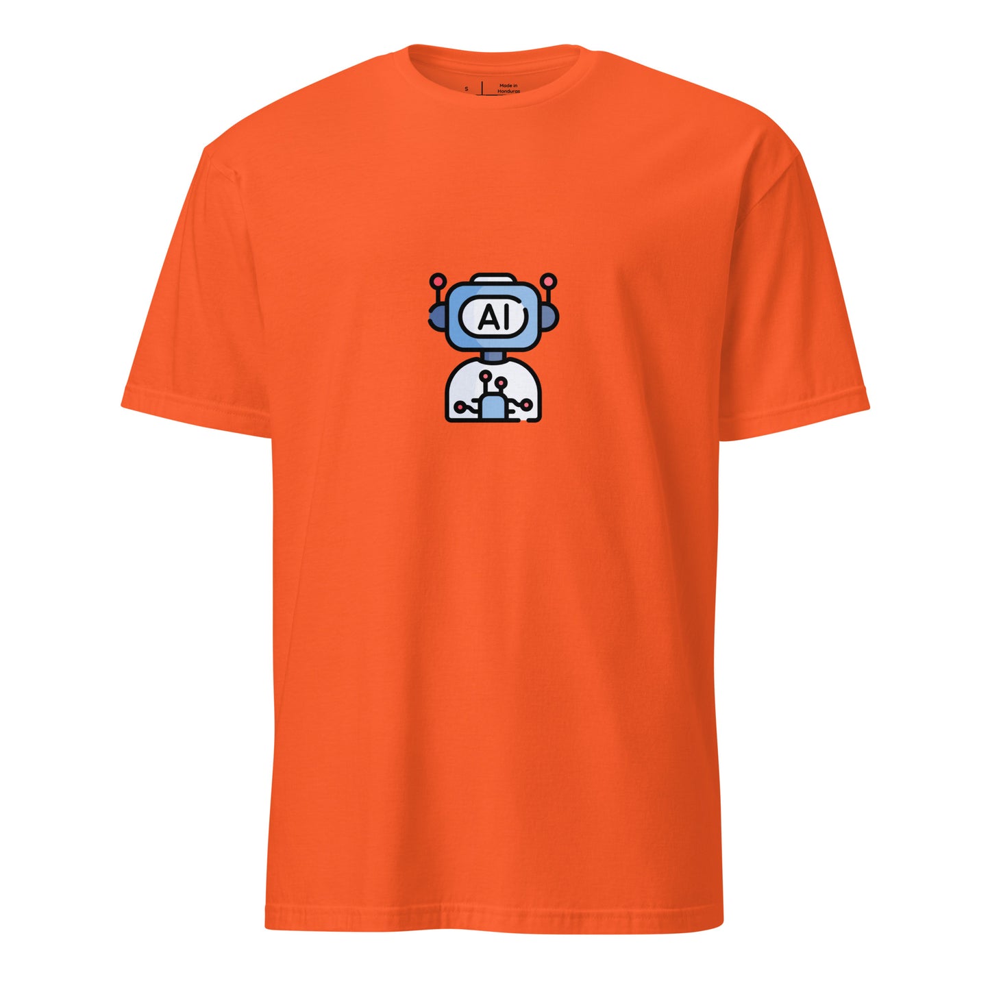 A.I - Retro AI Bot - Short-Sleeve Unisex T-Shirt - Graphic Tee - Orange - Front