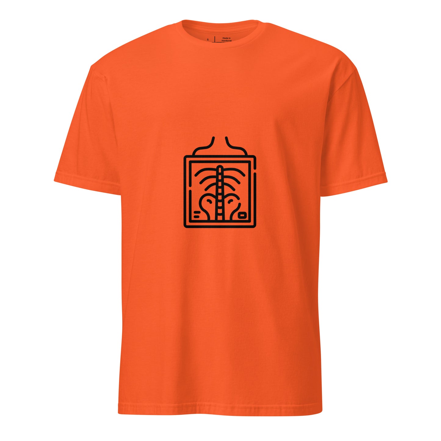 X-Ray - Line-Art X-Ray - Short-Sleeve Unisex T-Shirt - Graphic Tee - Orange - Front