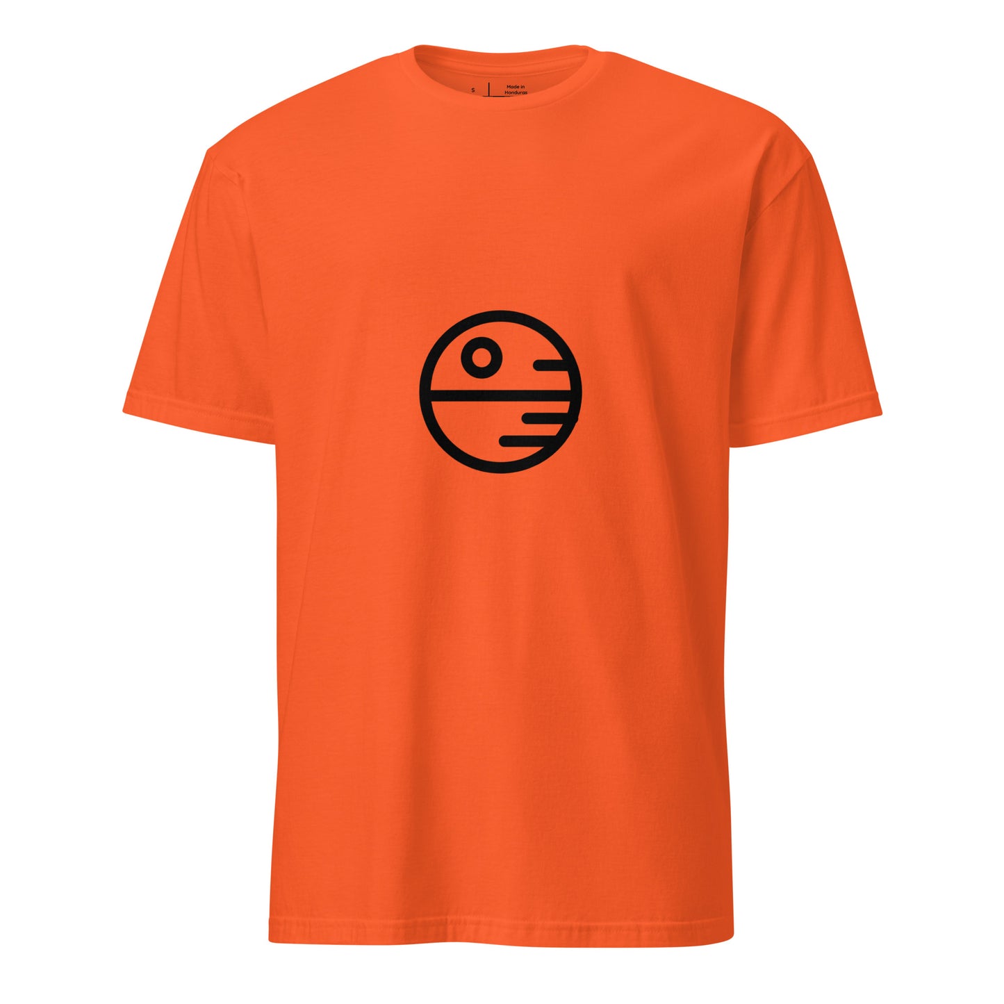 D-Star - "Galactic Station" - Short-Sleeve Unisex T-Shirt - Graphic Tee - Orange - Front