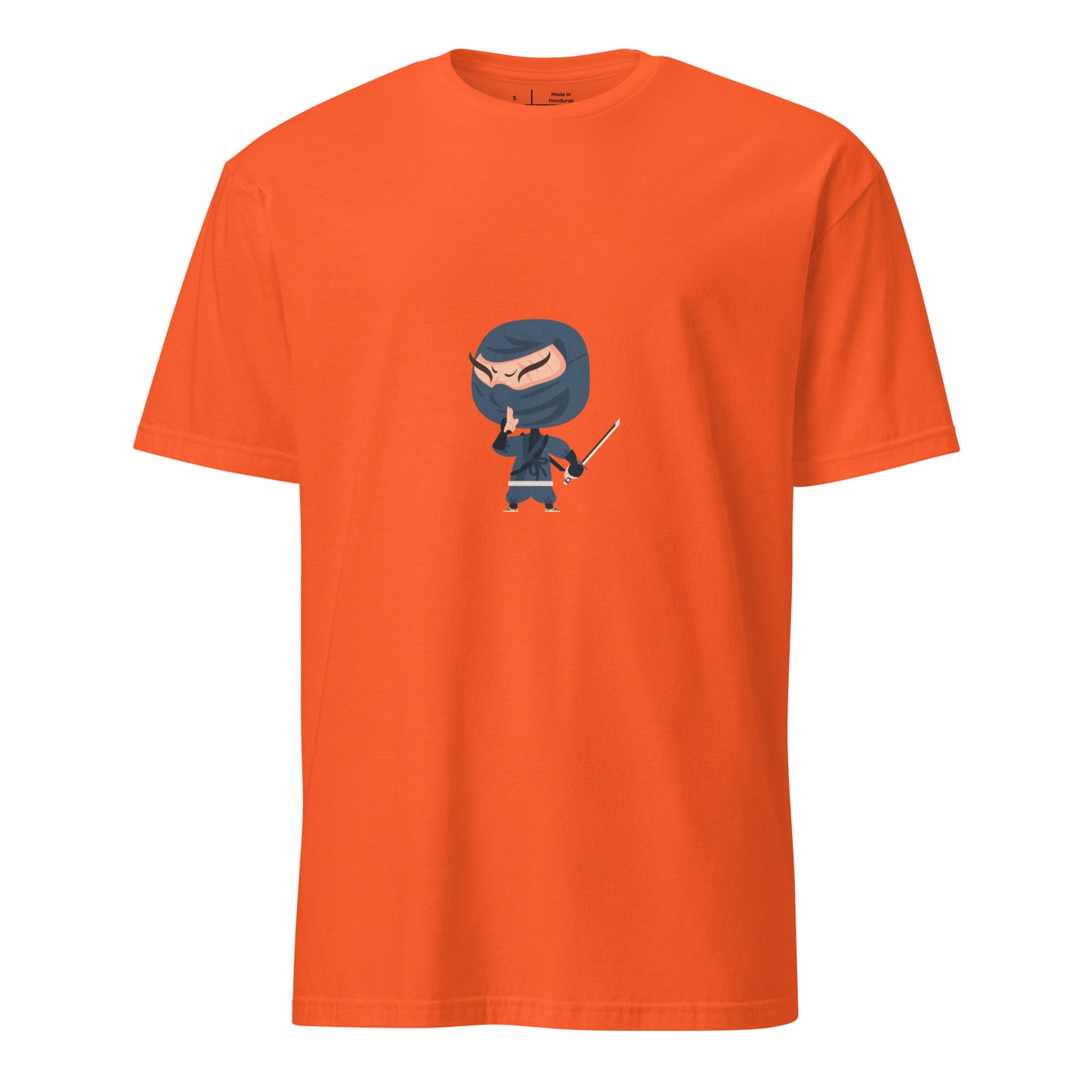 Ninja - Cartoon Ninja - Short-Sleeve Unisex T-Shirt - Graphic Tee - Orange - Front