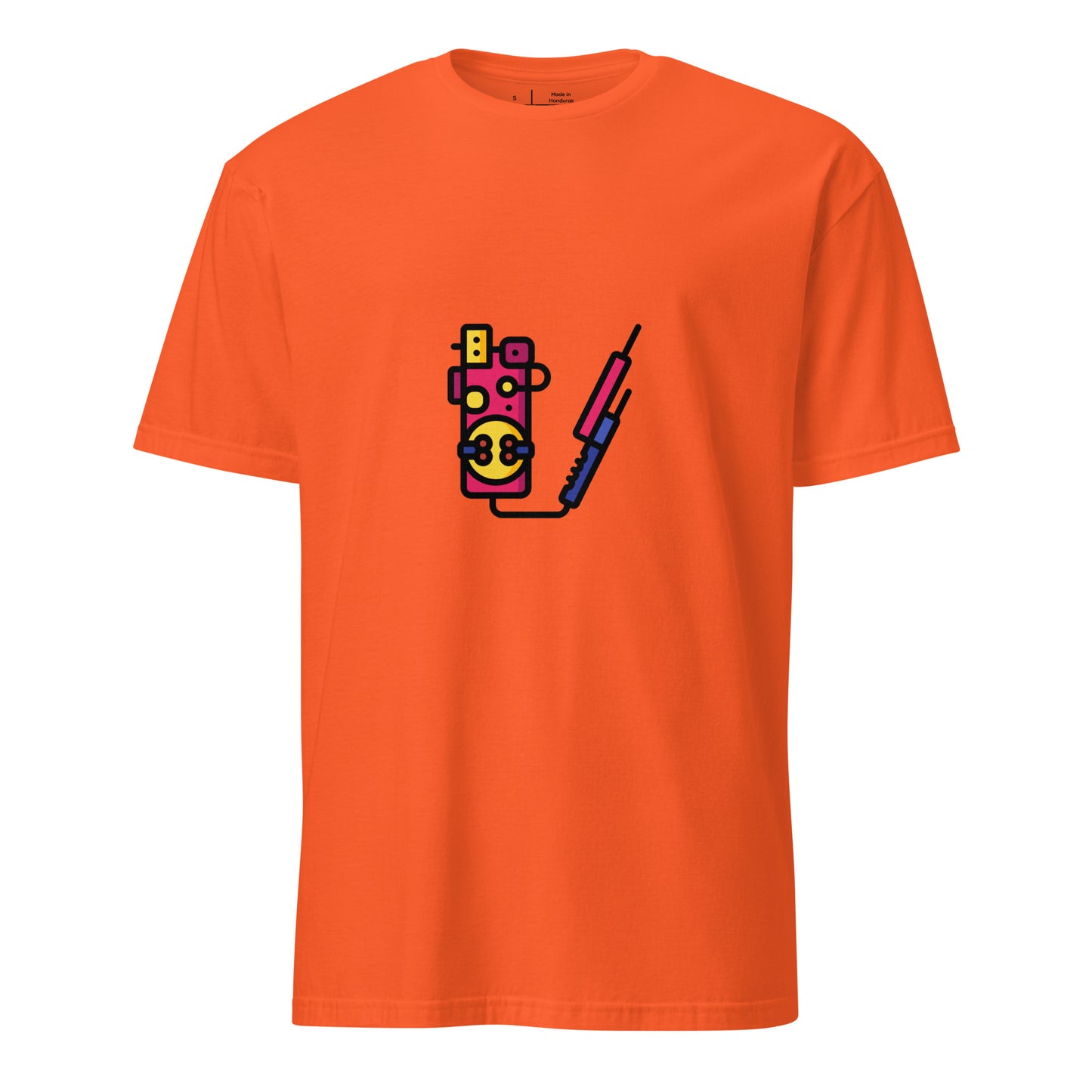 Proton Unit 2 - Futuristic Sci-Fi Gadget - Short-Sleeve Unisex T-Shirt - Graphic Tee - Orange - Front