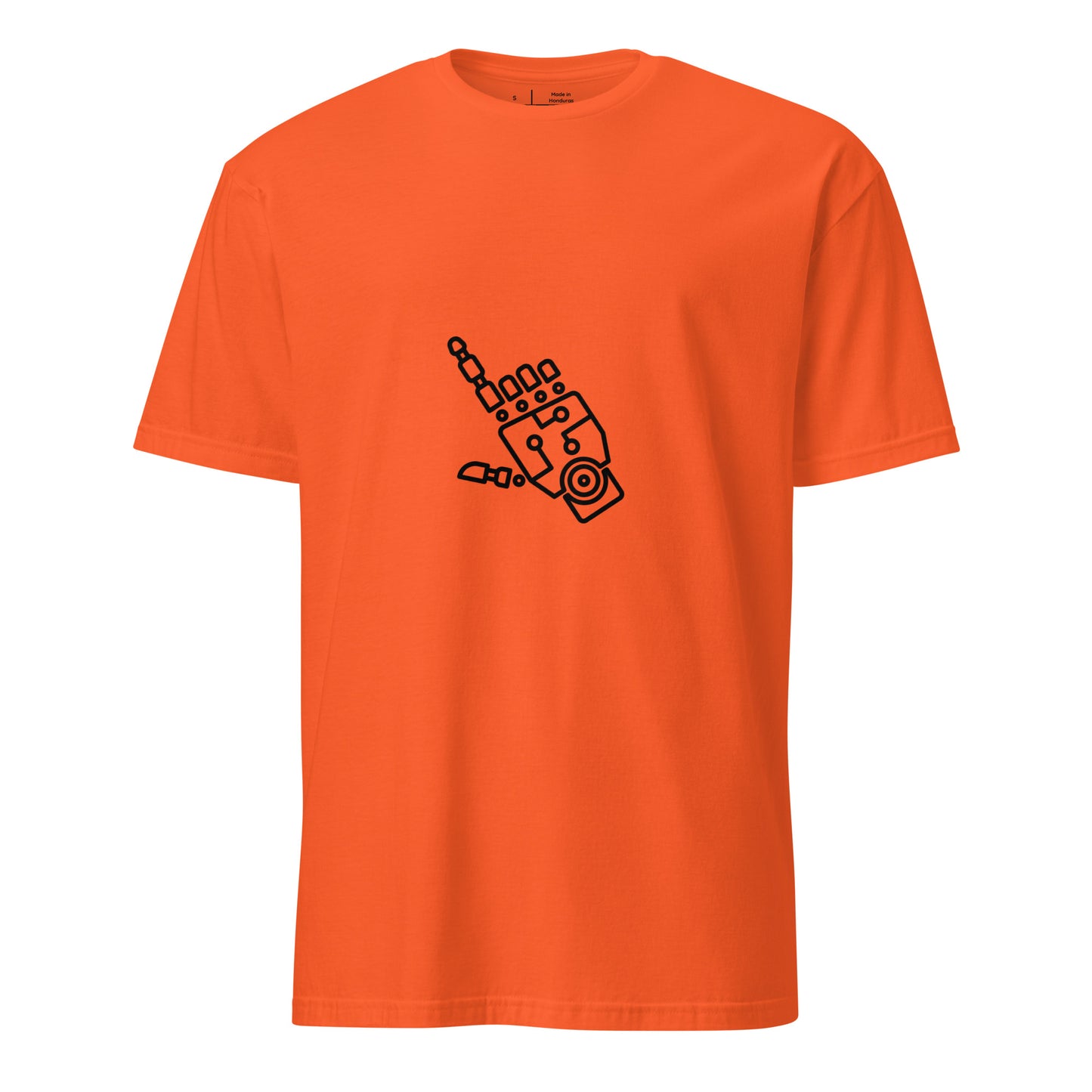 The Hand Of Bot - Digital Gesture - Short-Sleeve Unisex T-Shirt - Graphic Tee - Orange - Front