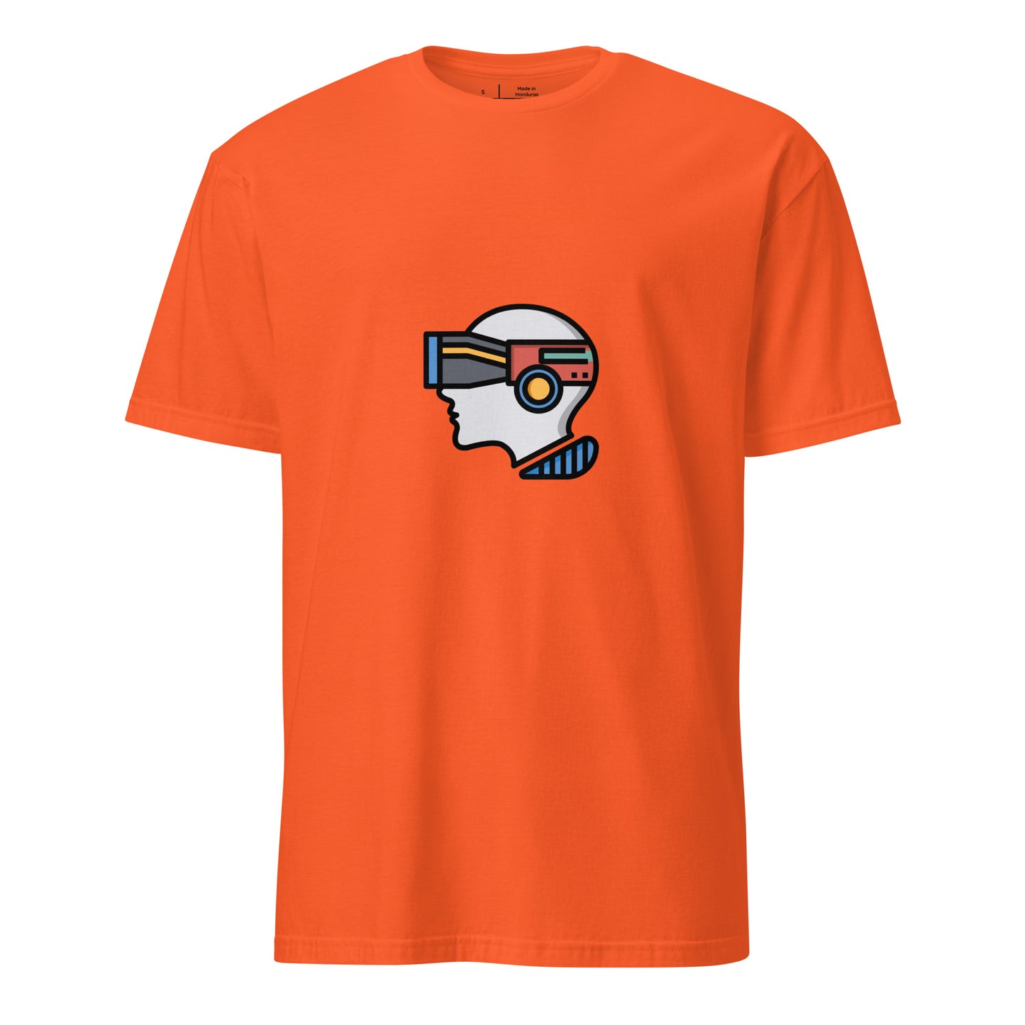Virtual - Plug Into Another World - Short-Sleeve Unisex T-Shirt - Graphic Tee - Orange - Front