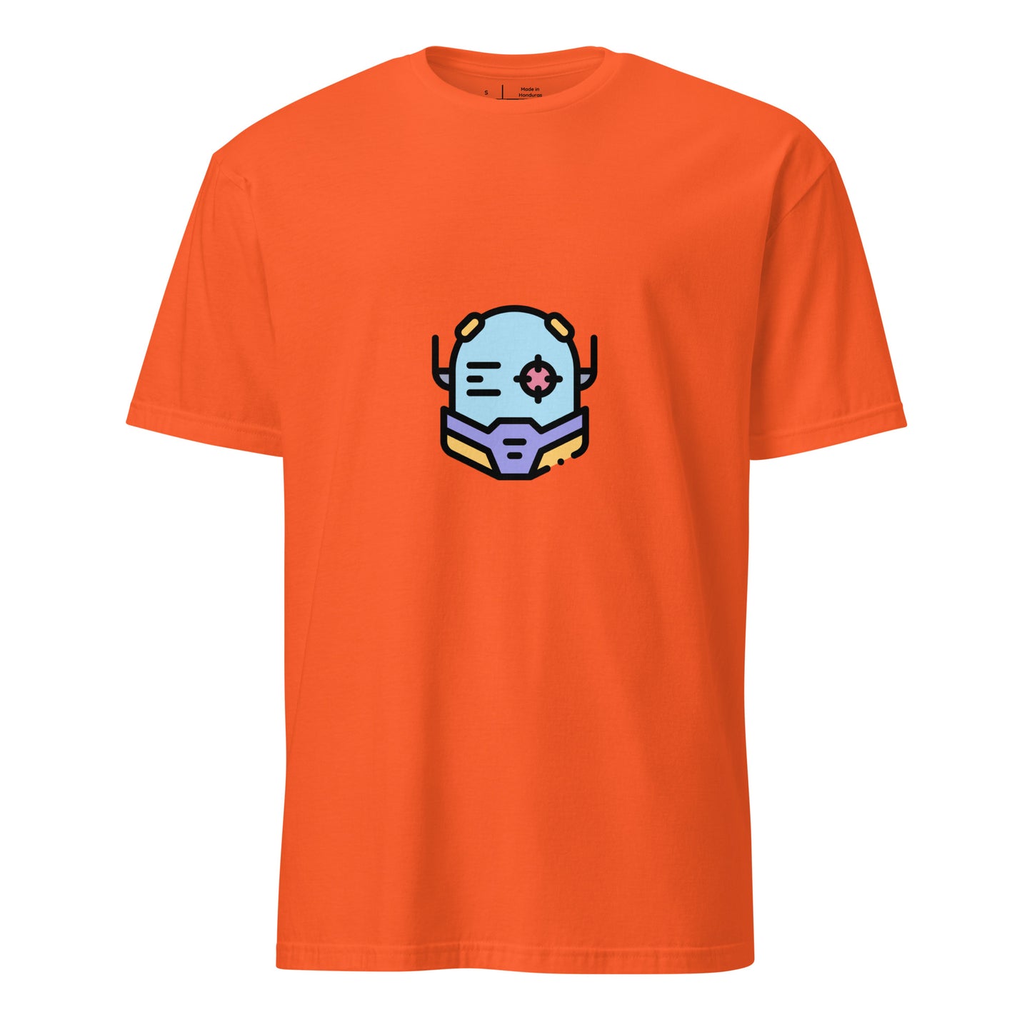 Cyber Helmet - Target Acquired - Short-Sleeve Unisex T-Shirt - Graphic Tee - Orange - Front
