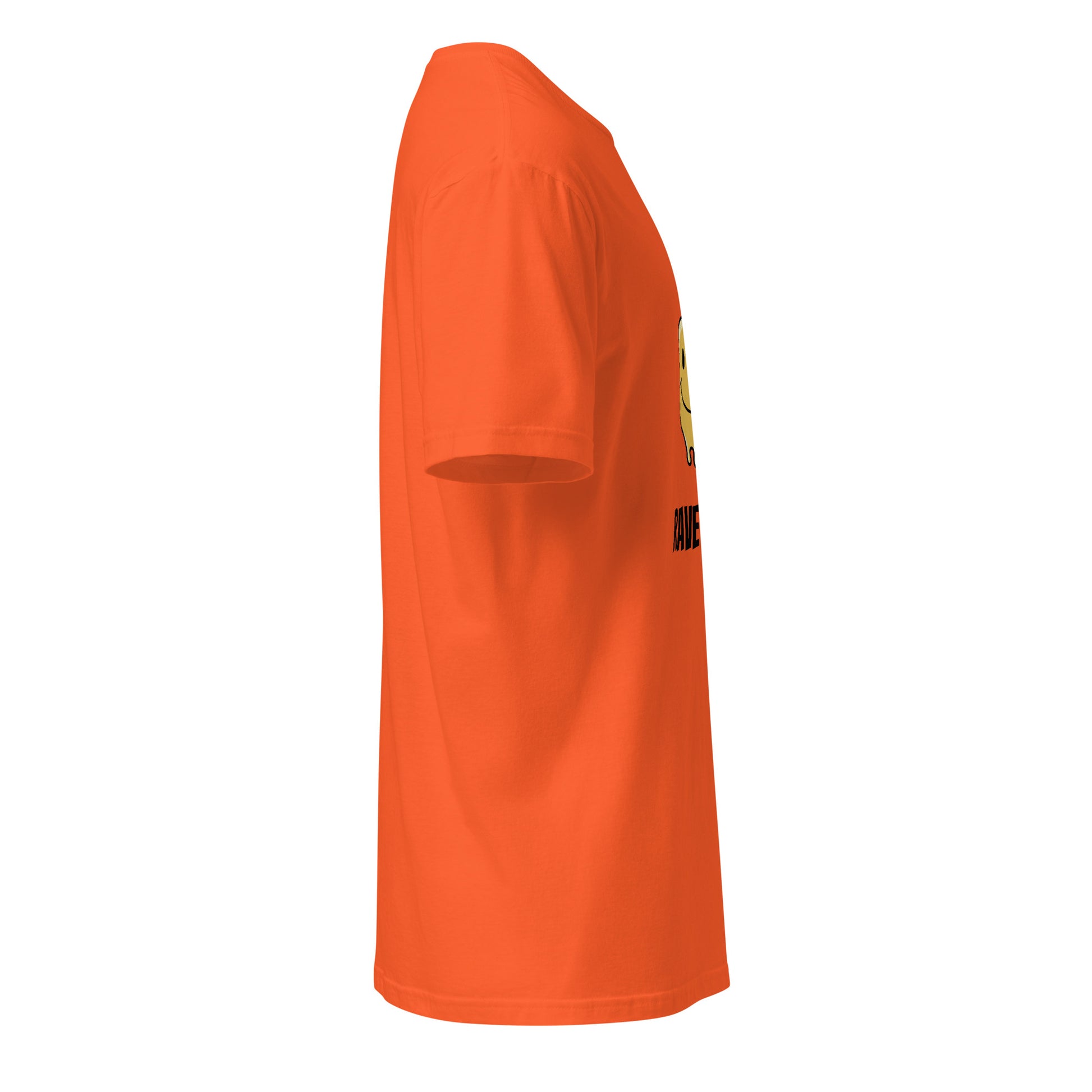 Rave On - Smiley Icon - Short-Sleeve Unisex T-Shirt - Graphic Tee - Orange - Right side