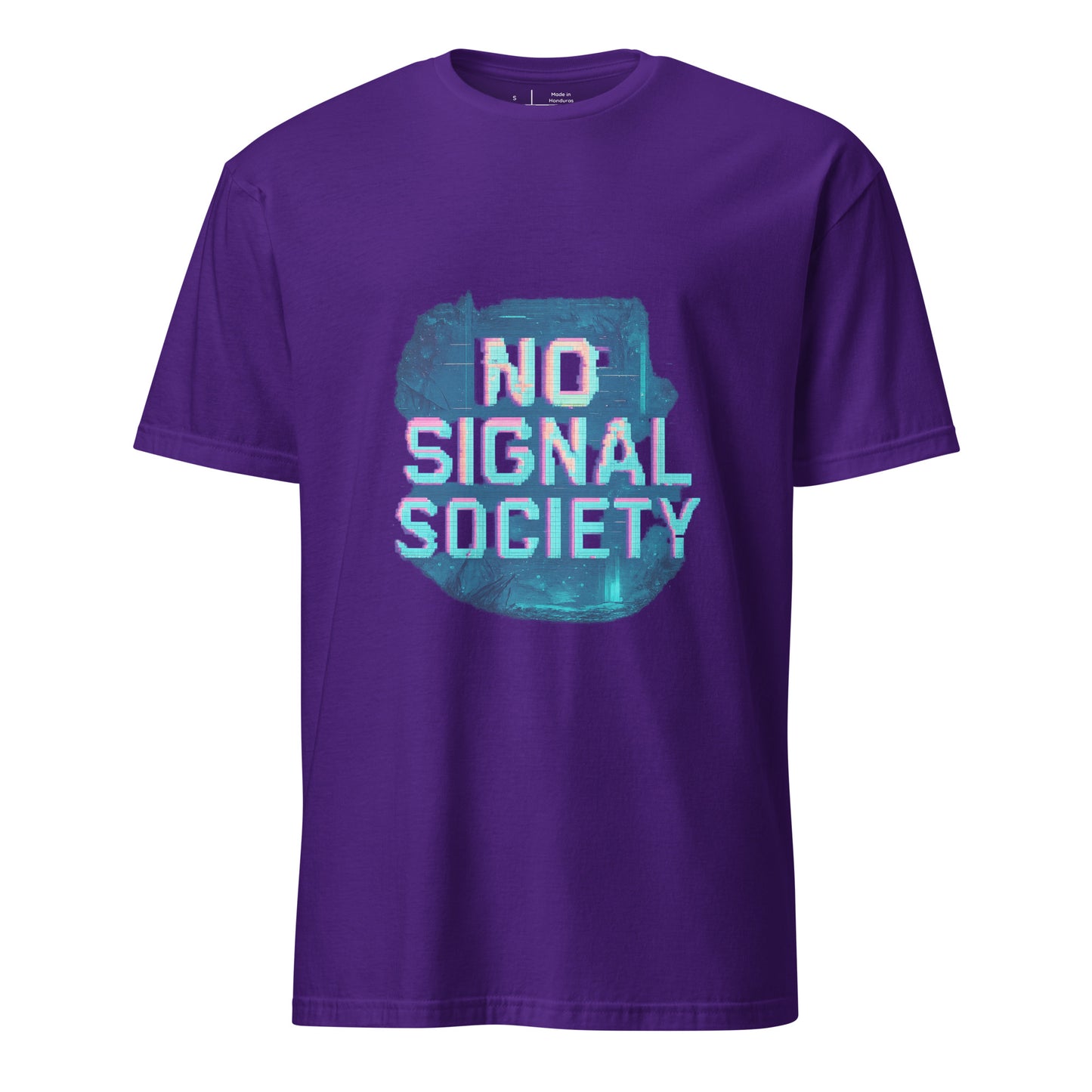 No Signal Society - Digital Detox - Short-Sleeve Unisex T-Shirt - Graphic Tee - Purple - Front